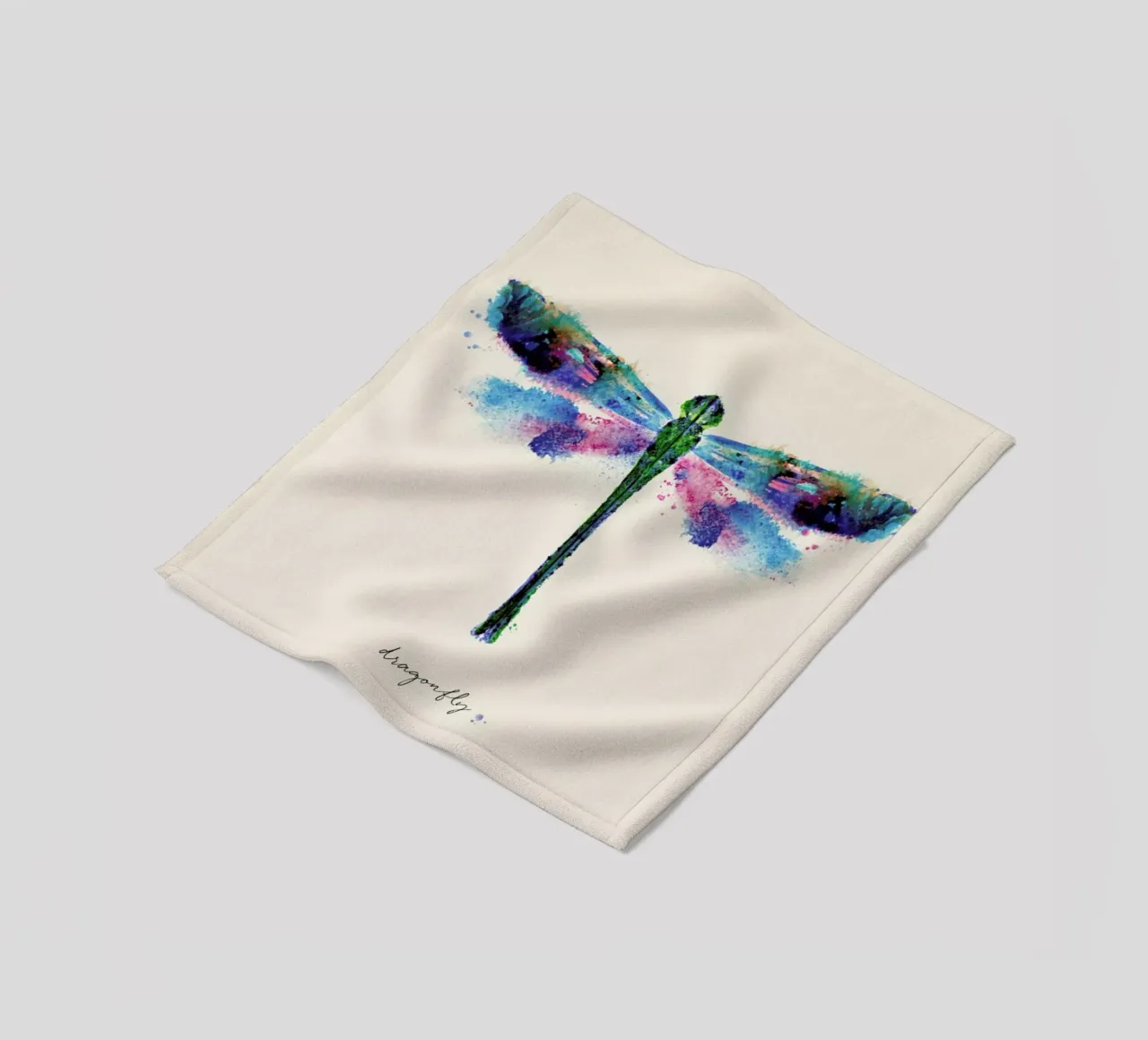 Ink Dragonfly Iridescent coperta in pile da Flora & Fauna