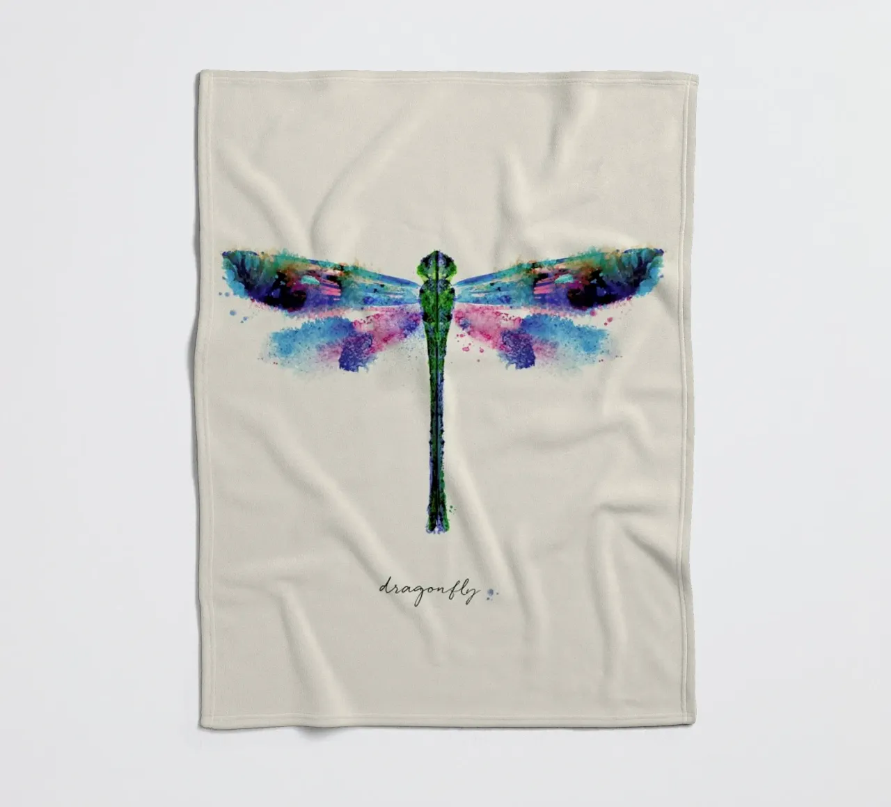 Ink Dragonfly Iridescent coperta in pile da Flora & Fauna