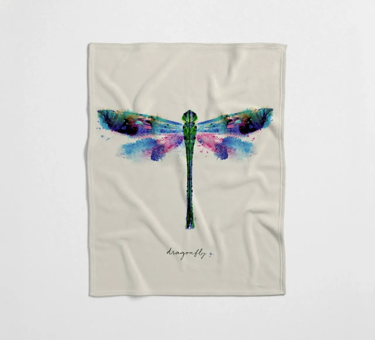 Ink Dragonfly Iridescent coperta in pile da Flora & Fauna