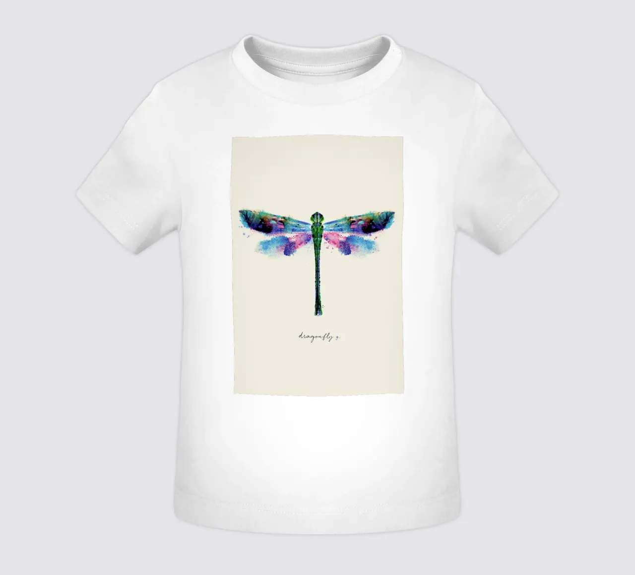 Ink Dragonfly Iridescent baby t-shirt by Flora & Fauna
