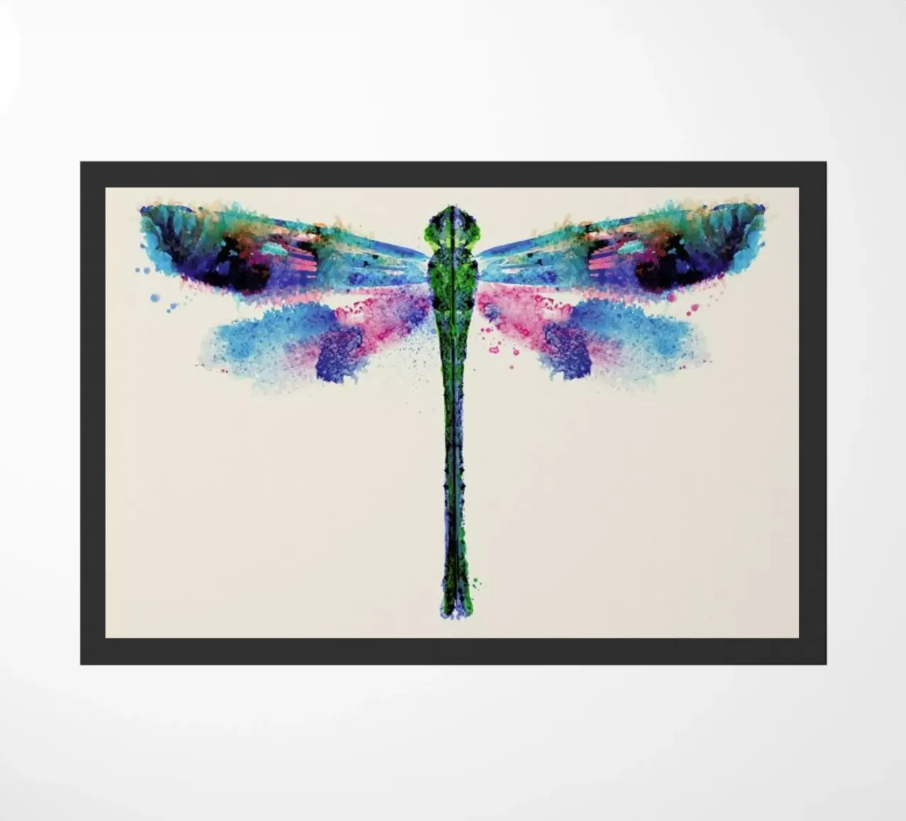 Ink Dragonfly Iridescent doormat by Flora & Fauna