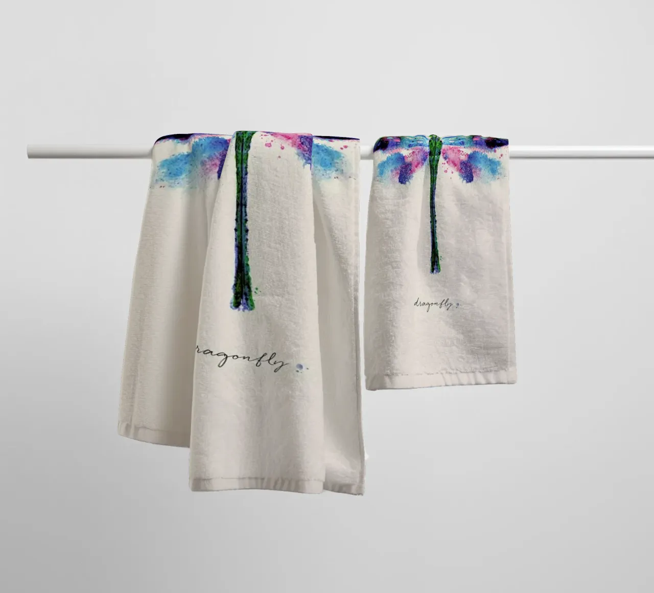 Ink Dragonfly Iridescent asciugamano da bagno da Flora & Fauna