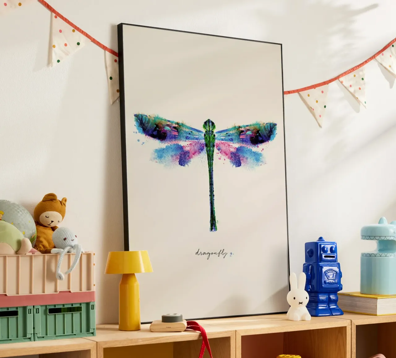 Ink Dragonfly Iridescent alluminio dibond da Flora & Fauna