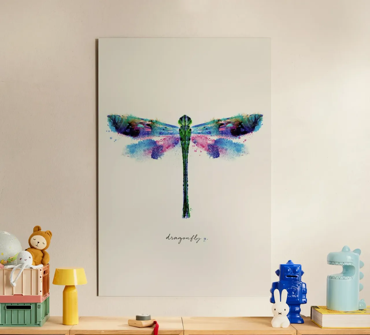 Ink Dragonfly Iridescent alluminio dibond da Flora & Fauna