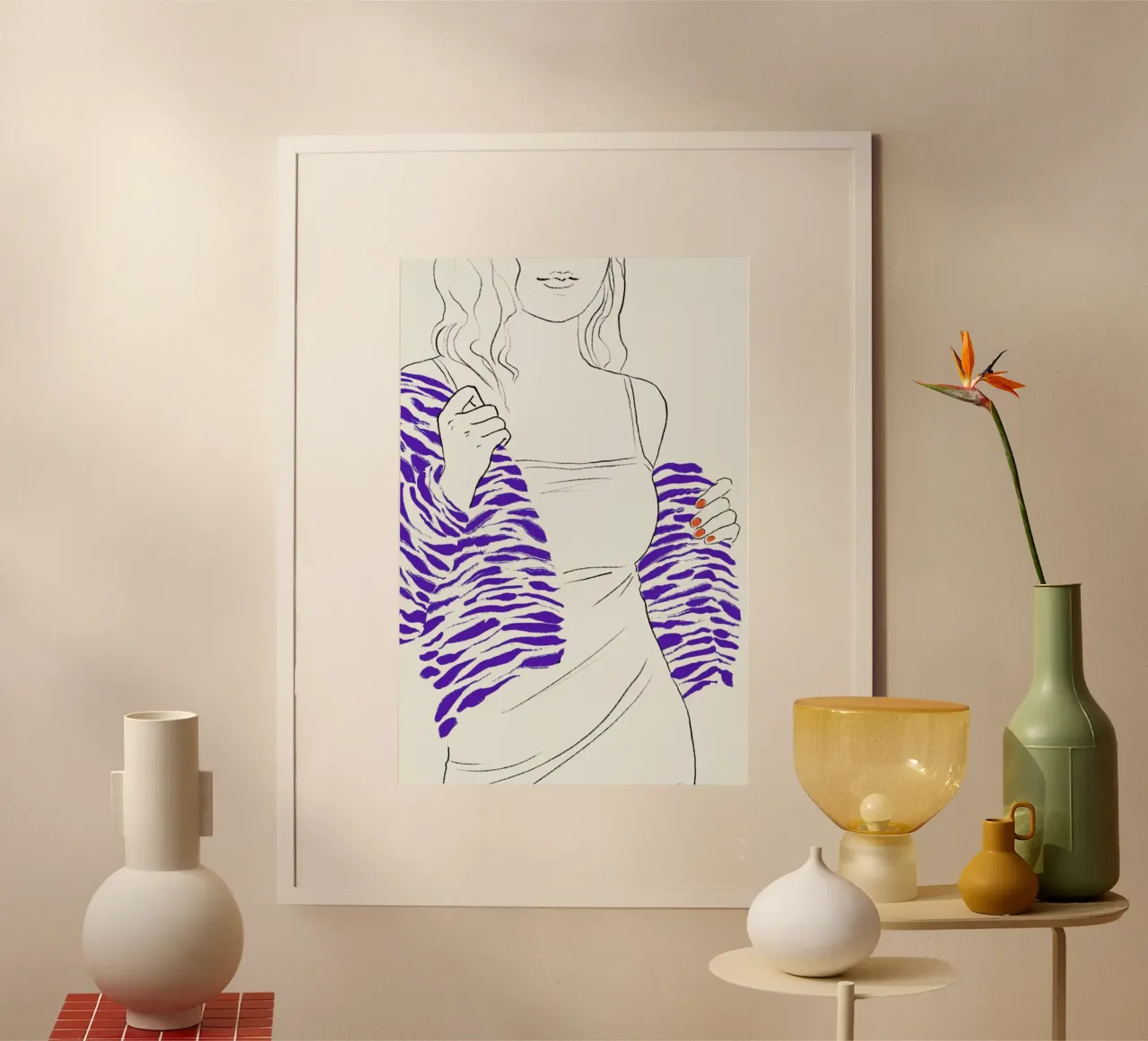 In Velvet poster con telaio in legno da Graphite