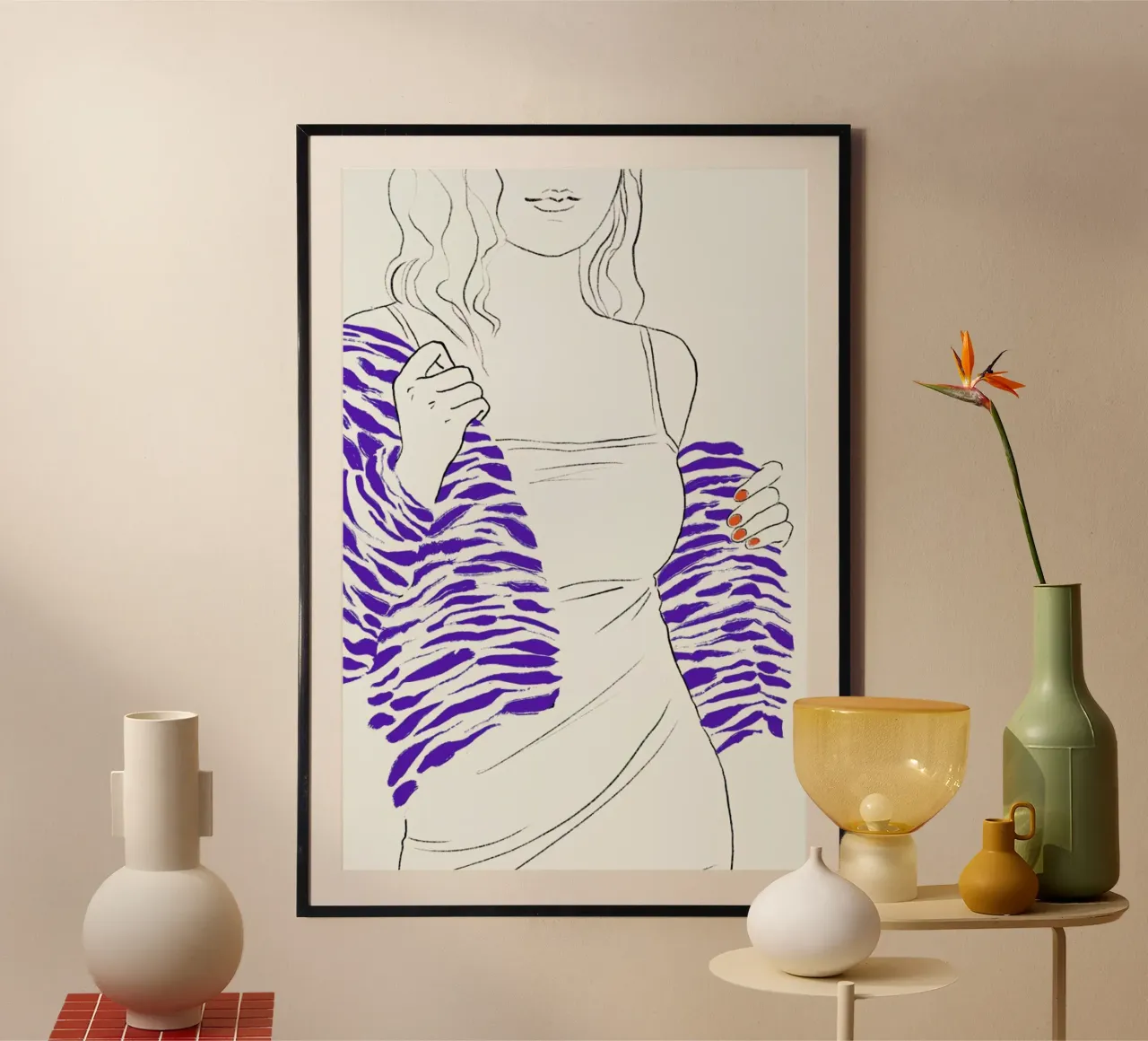 In Velvet poster con telaio in legno da Graphite