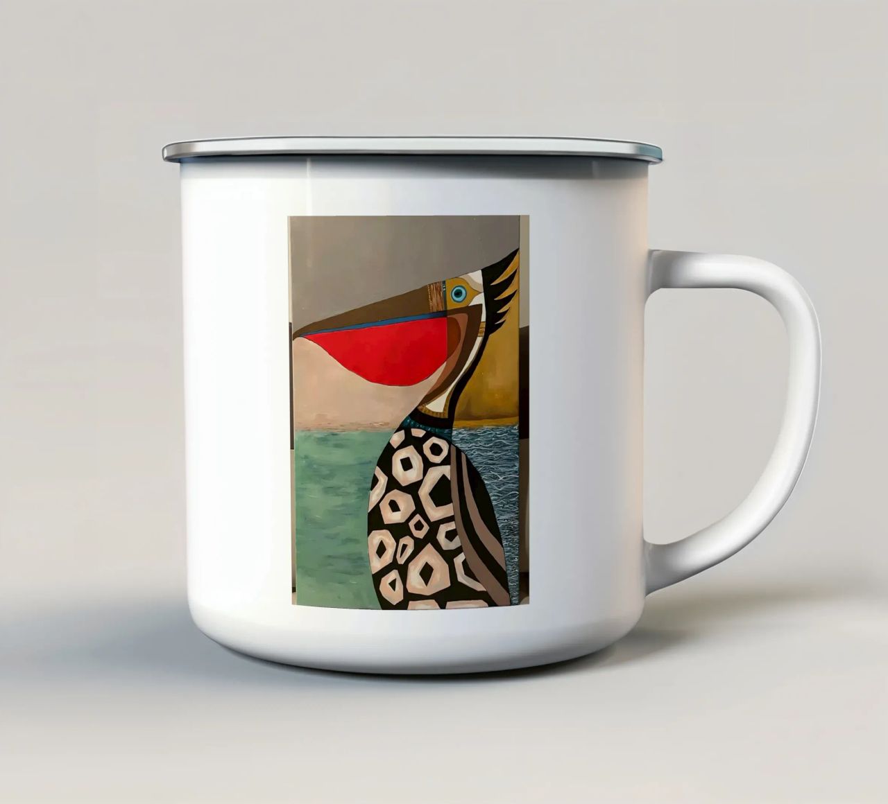 uccello tazza in smalto da Ayamechan