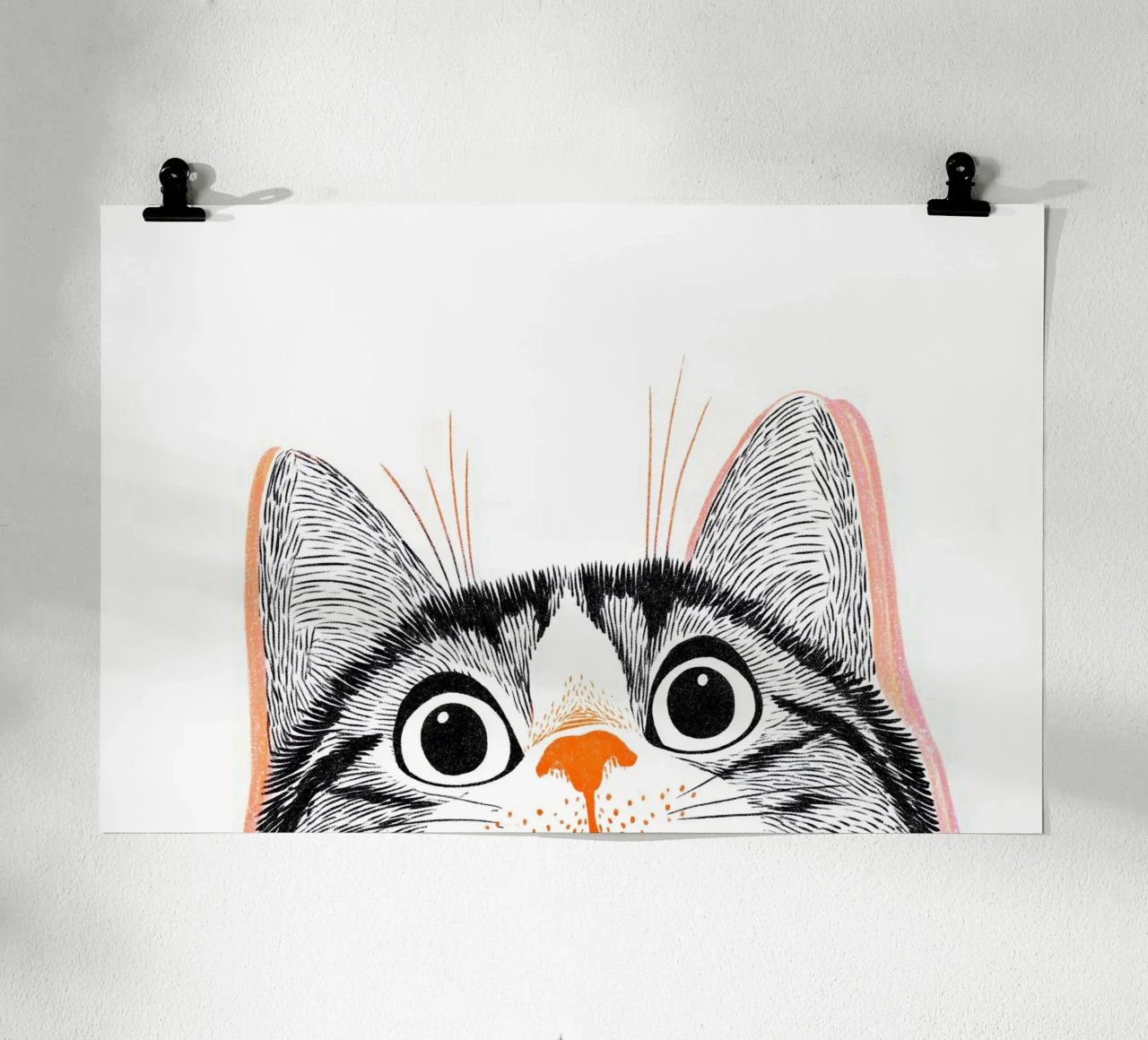 Katzen Augenblick Poster von Carinaprint