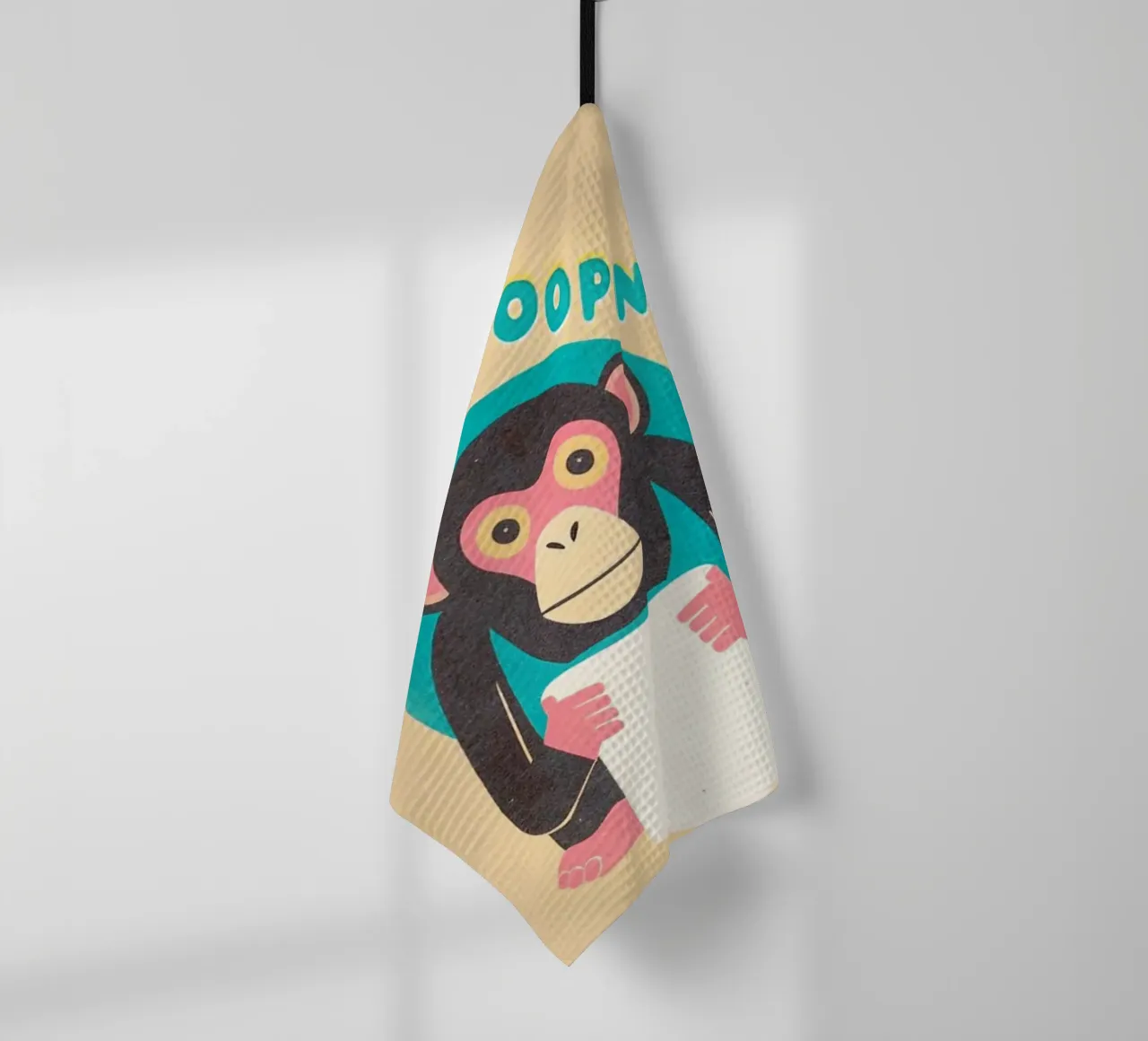 monkey funny toilet tea towel by ralliness