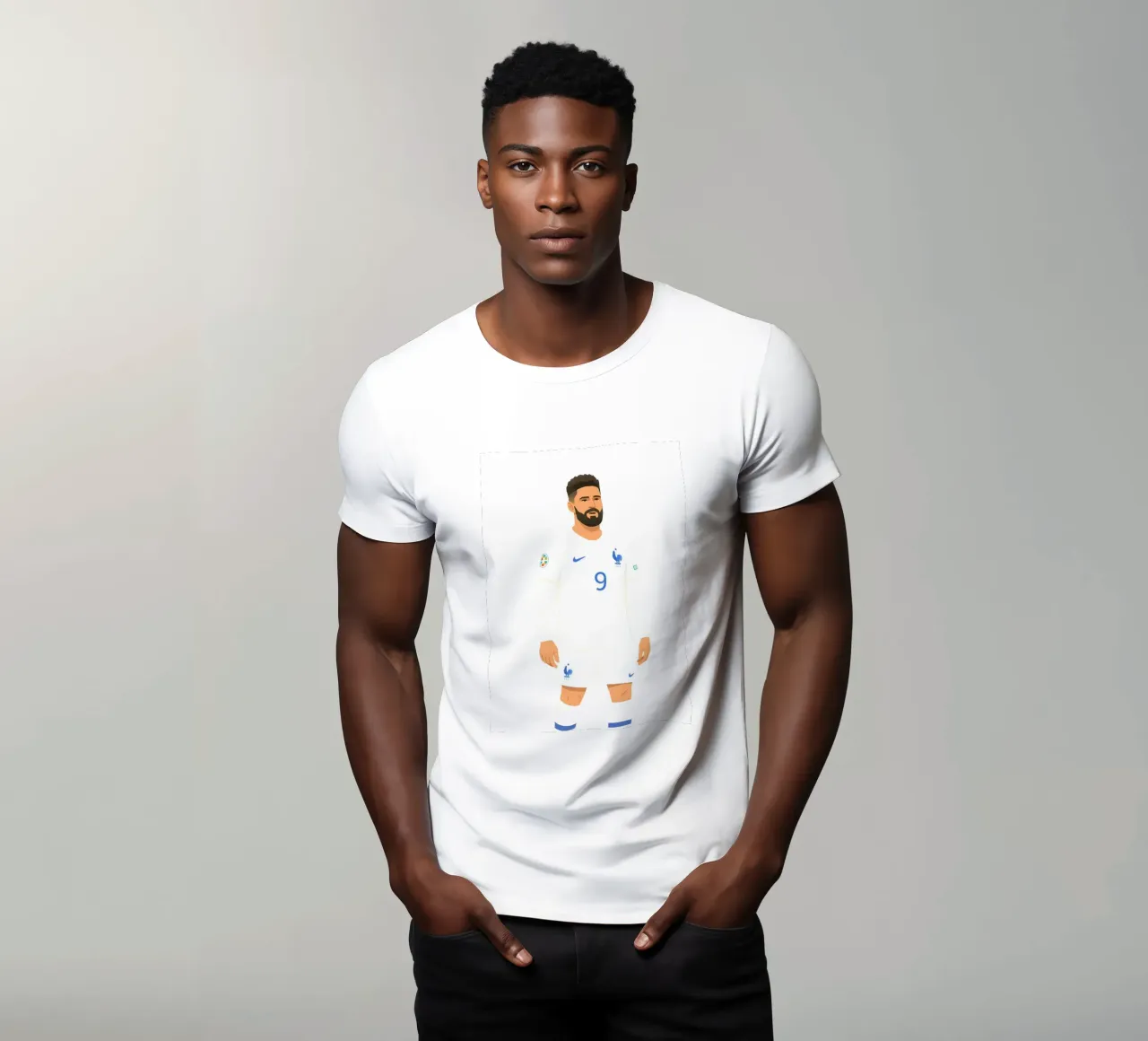 Olivier Giroud Minimalist t-shirt da MoviesArt