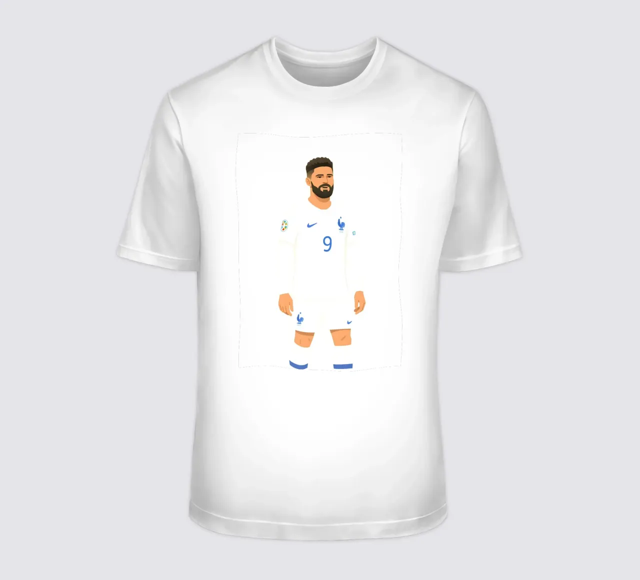 Olivier Giroud Minimalist t-shirt da MoviesArt