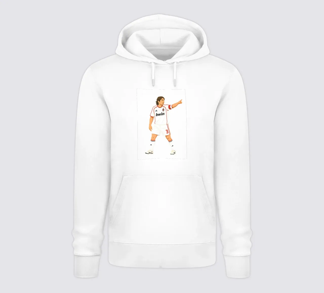 Paolo Maldini Minimalist felpa con cappuccio da MoviesArt