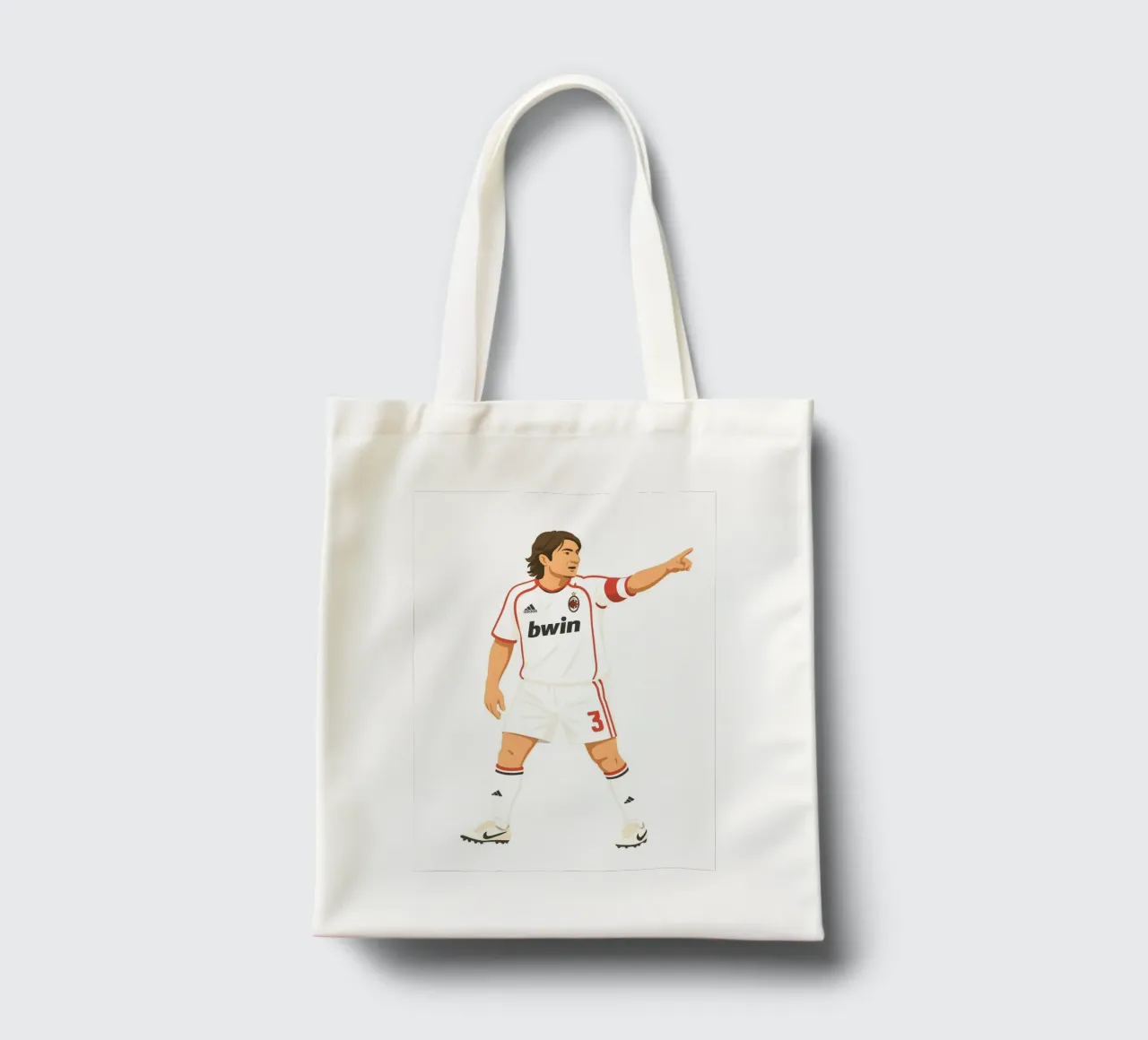Paolo Maldini Minimalist Jutebeutel von MoviesArt