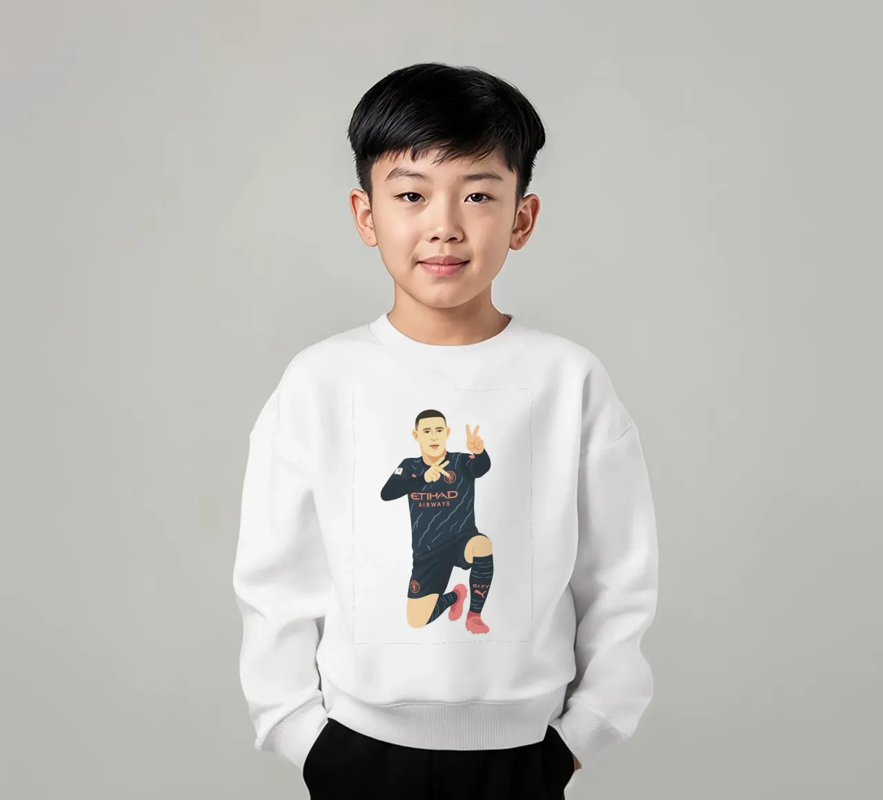 Phil Foden Minimalist felpa bambino da MoviesArt