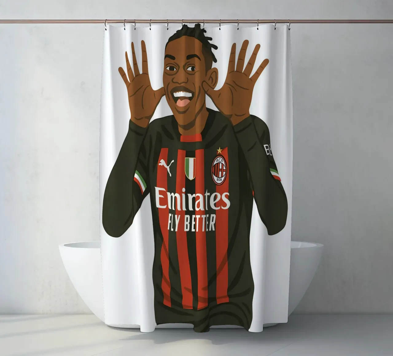 Rafael Leao Minimalist tenda da doccia da MoviesArt
