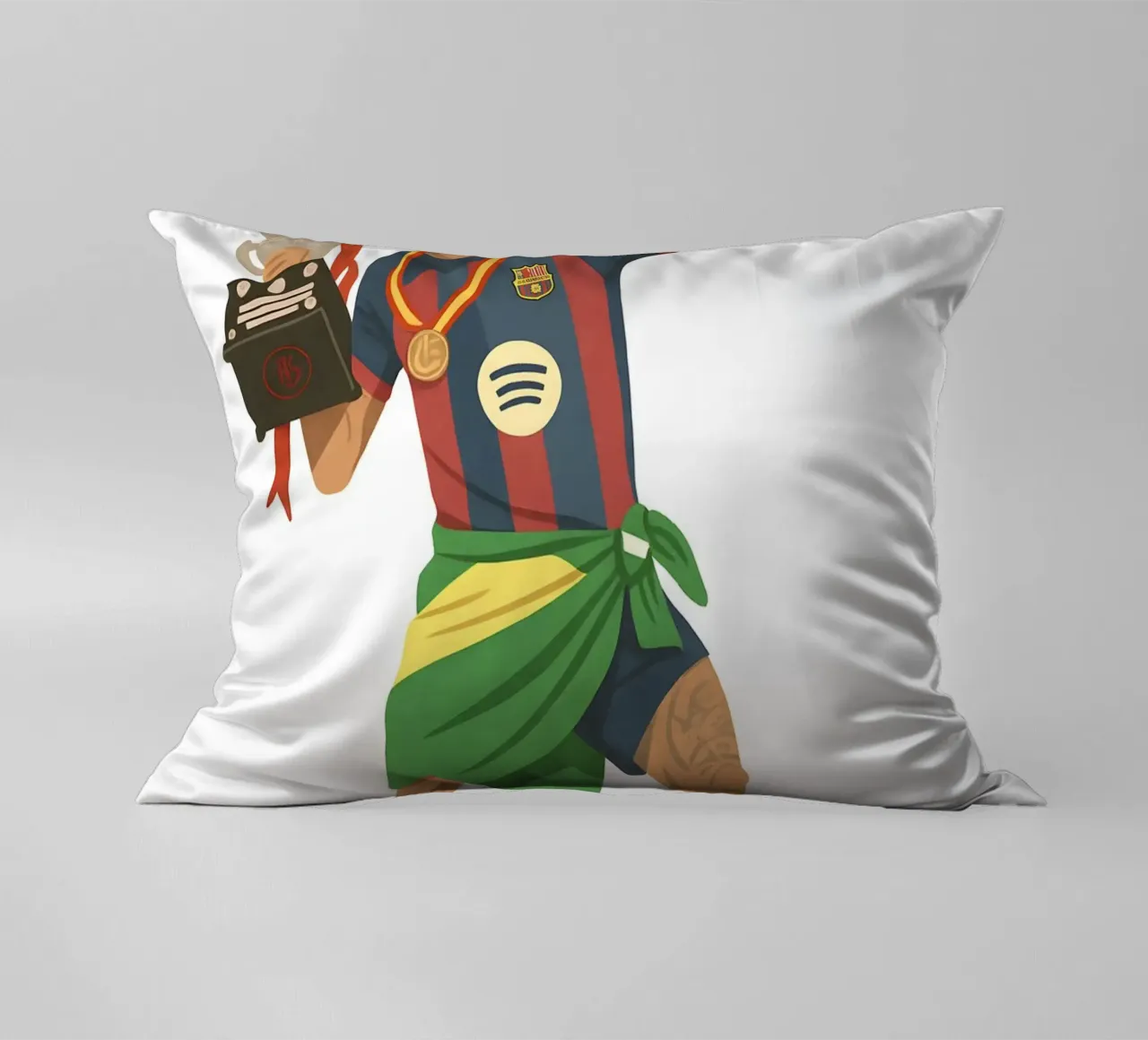 Raphinha Barcelona Minimalist cuscino da MoviesArt
