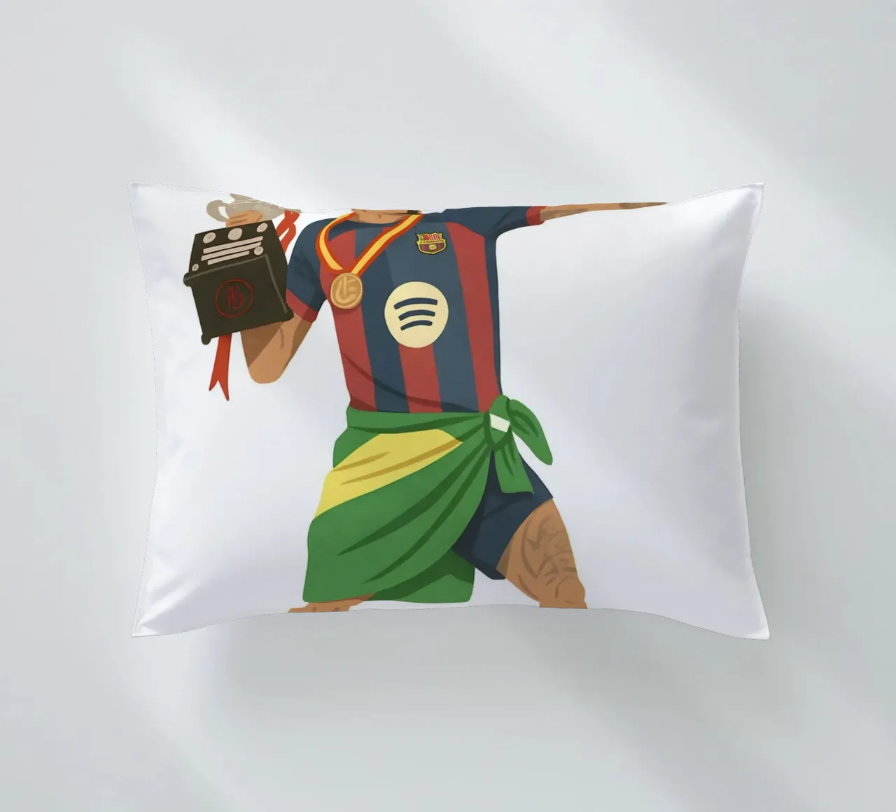 Raphinha Barcelona Minimalist cuscino da MoviesArt
