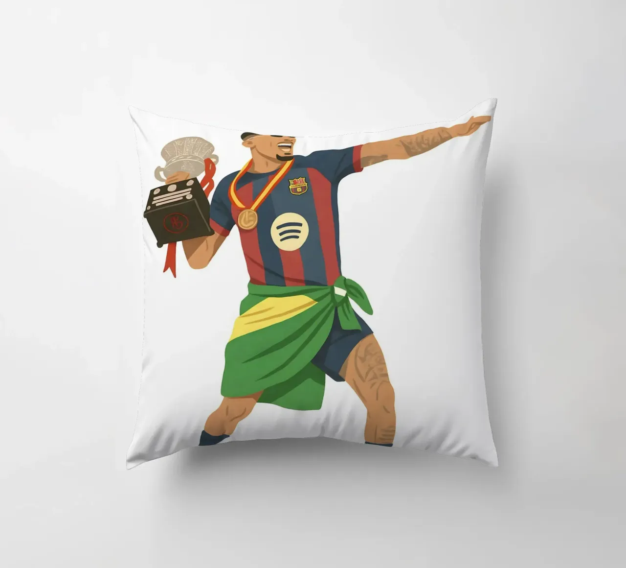 Raphinha Barcelona Minimalist cuscino da MoviesArt