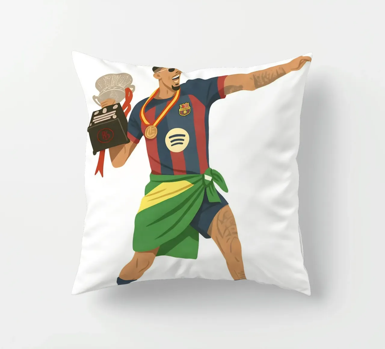 Raphinha Barcelona Minimalist cuscino da MoviesArt