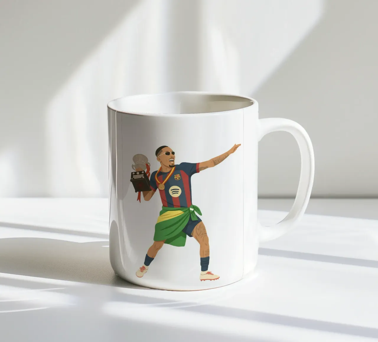 Raphinha Barcelona Minimalist tazza in ceramica da MoviesArt