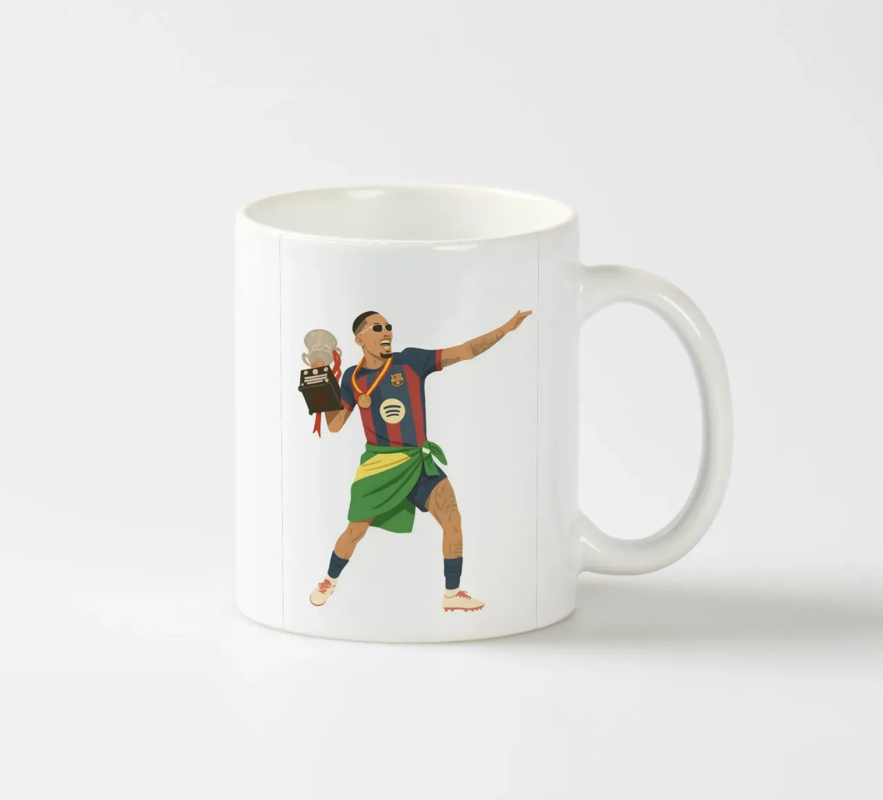 Raphinha Barcelona Minimalist tazza in ceramica da MoviesArt