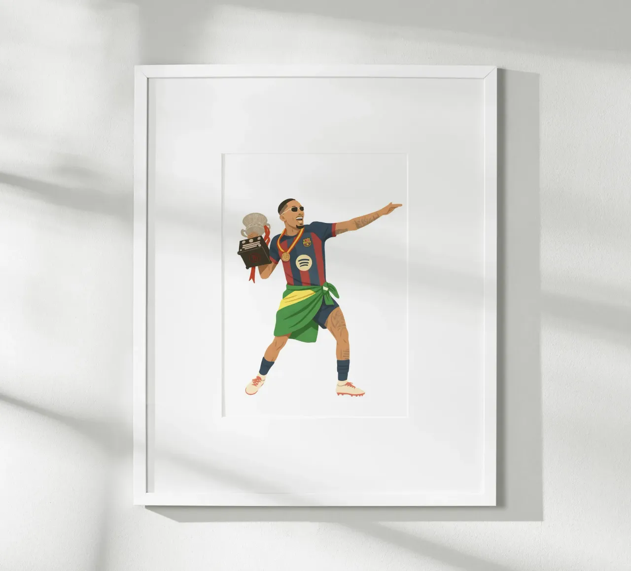 Raphinha Barcelona Minimalist carta hahnemühle da MoviesArt