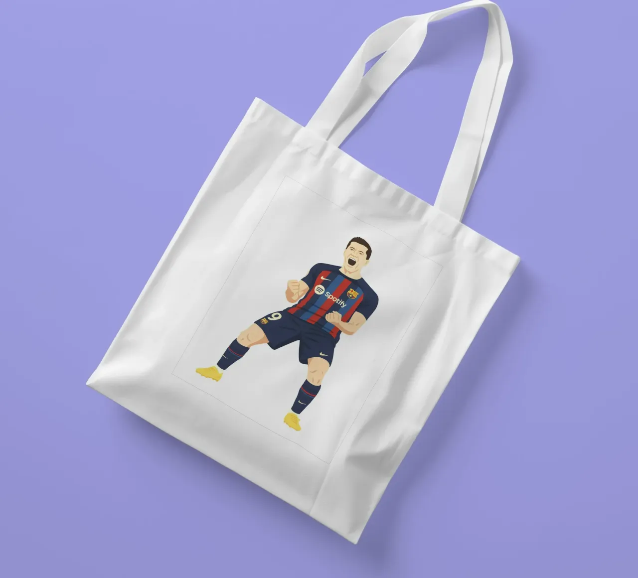 Robert Lewandowski Minimalist borsa in juta da MoviesArt