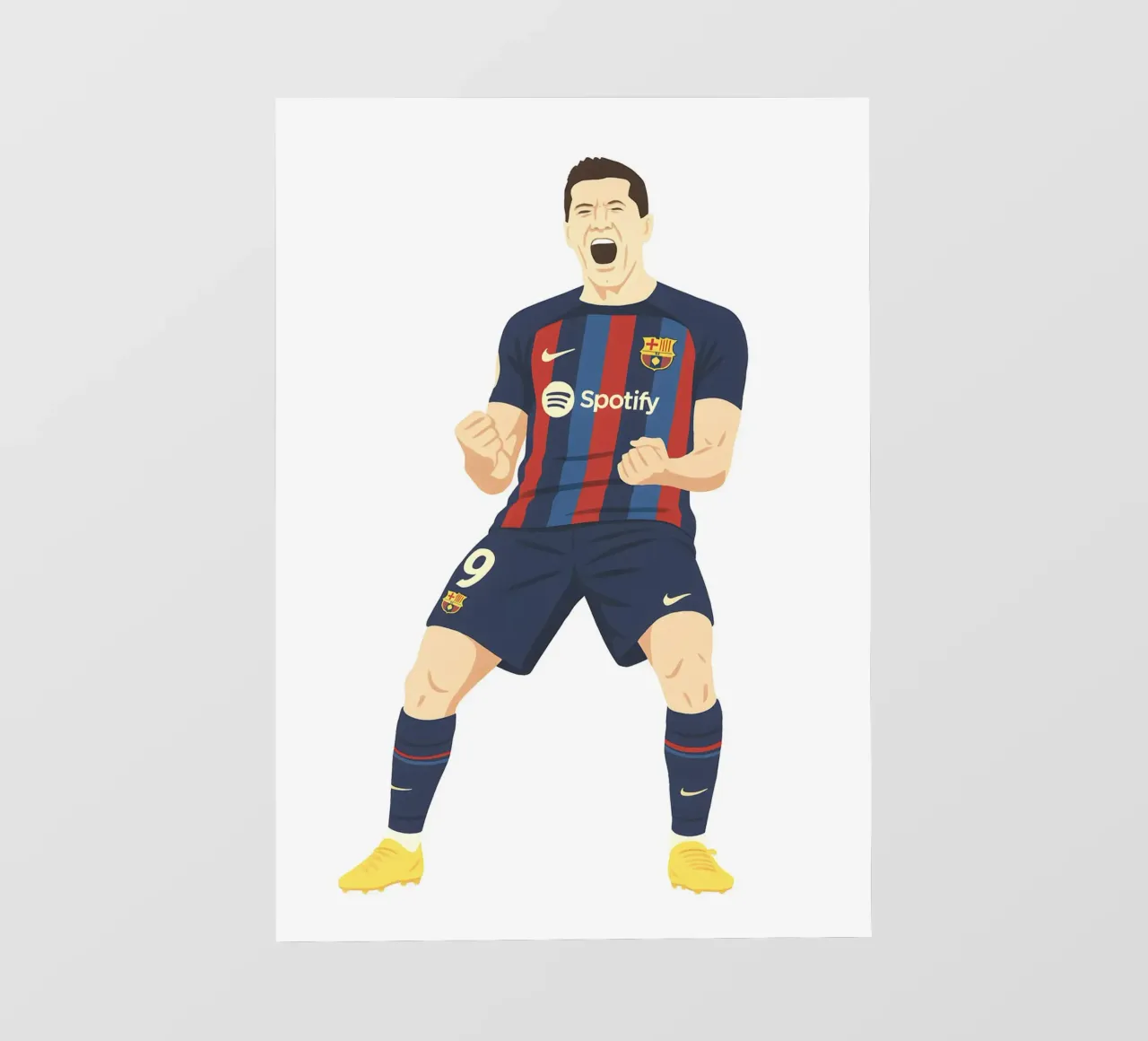 Robert Lewandowski Minimalist pellicola backlit da MoviesArt