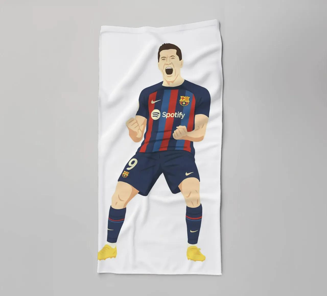 Robert Lewandowski Minimalist asciugamano da bagno da MoviesArt