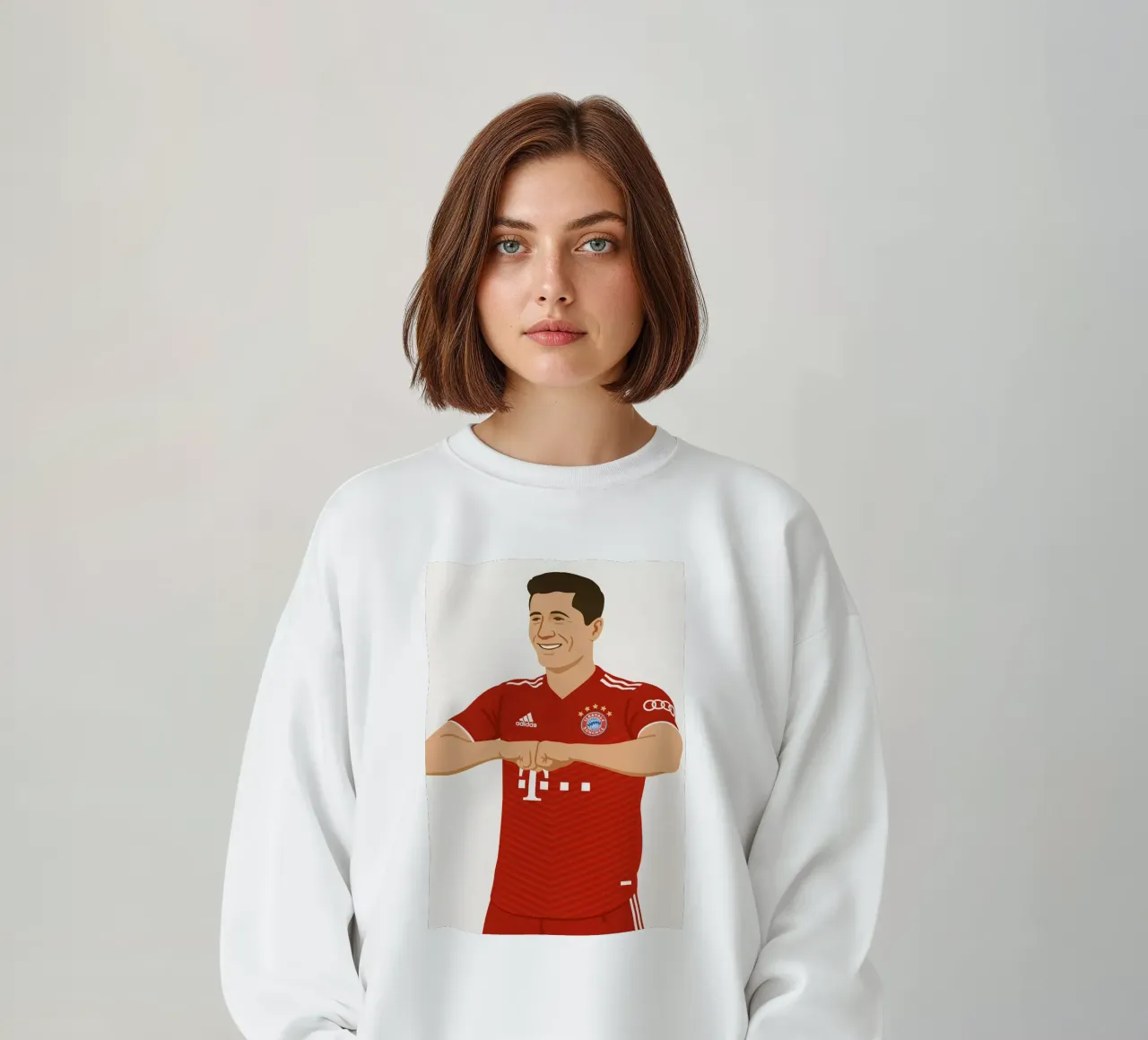 Robert Lewandowski Minimalist felpa da MoviesArt
