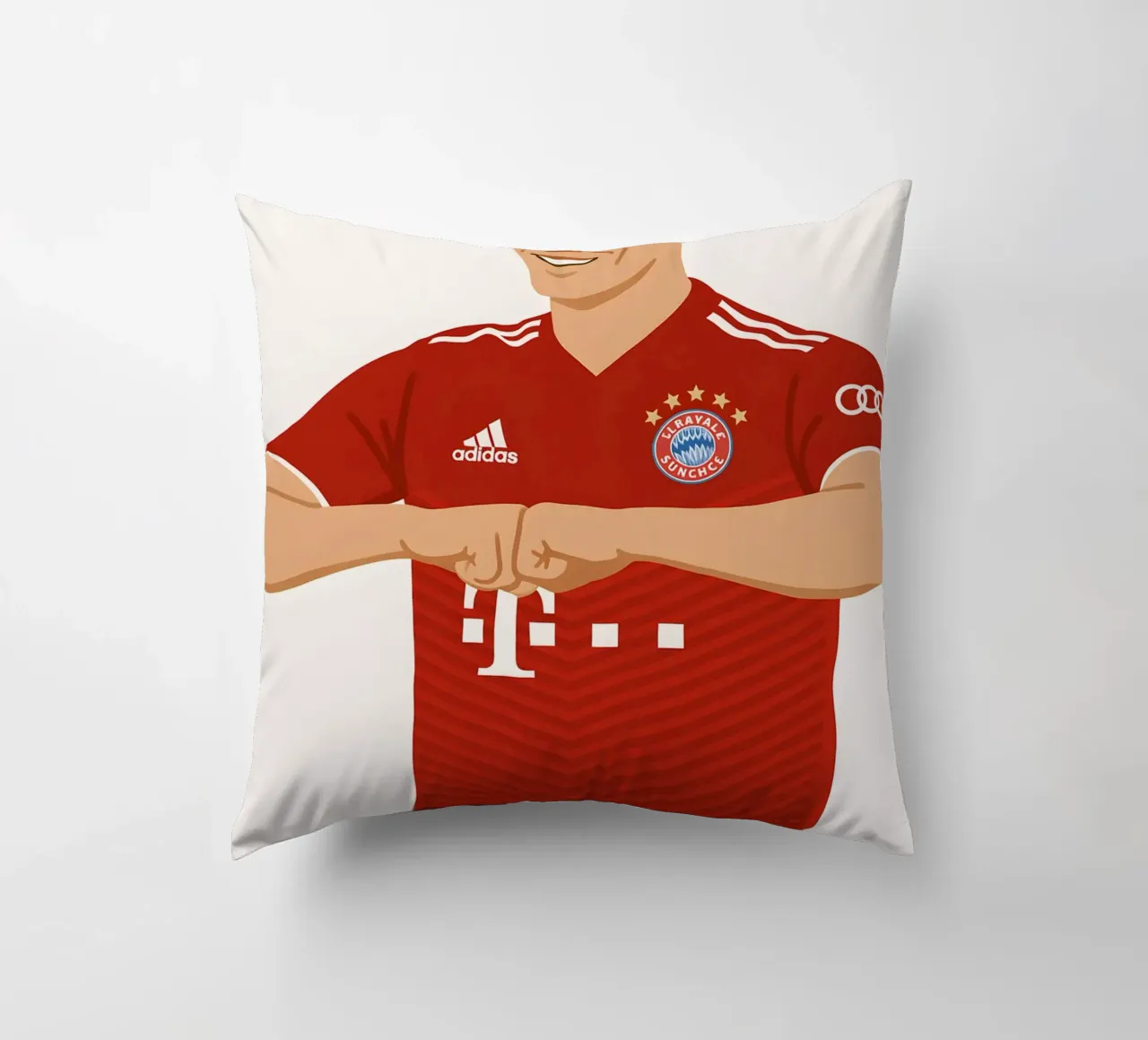 Robert Lewandowski Minimalist cuscino da MoviesArt
