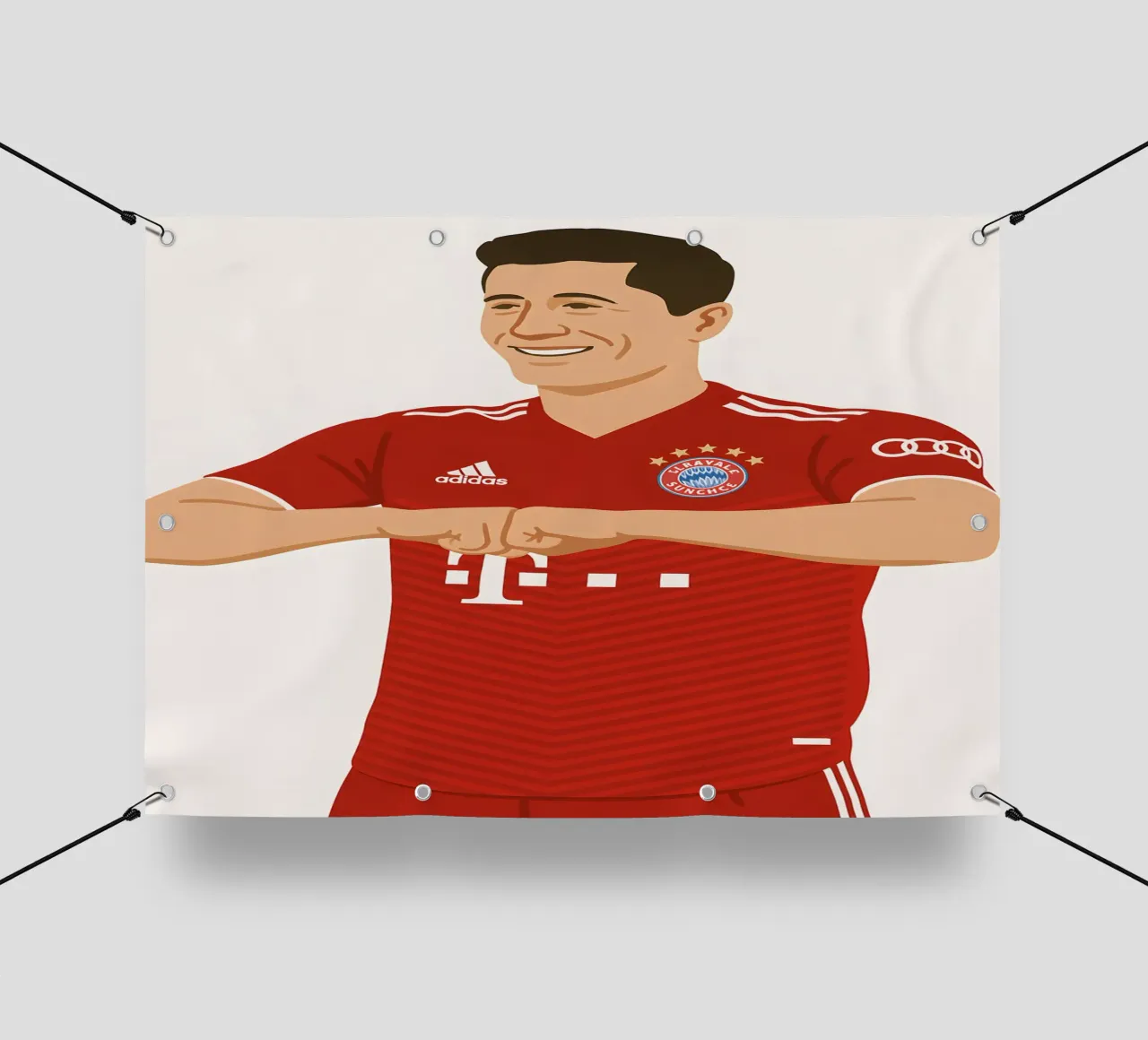 Robert Lewandowski Minimalist telo in pvc da MoviesArt
