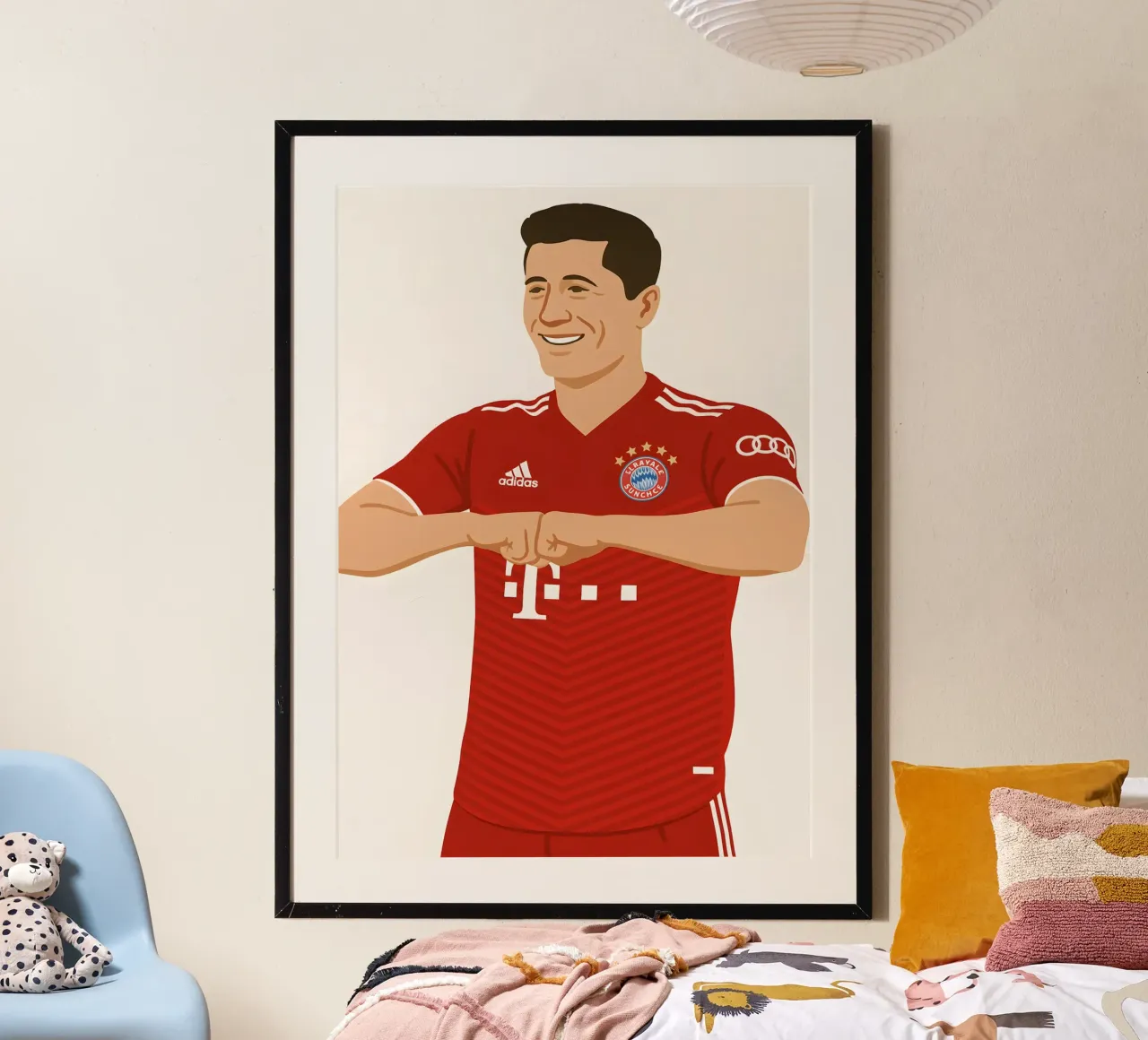 Robert Lewandowski Minimalist carta hahnemühle da MoviesArt