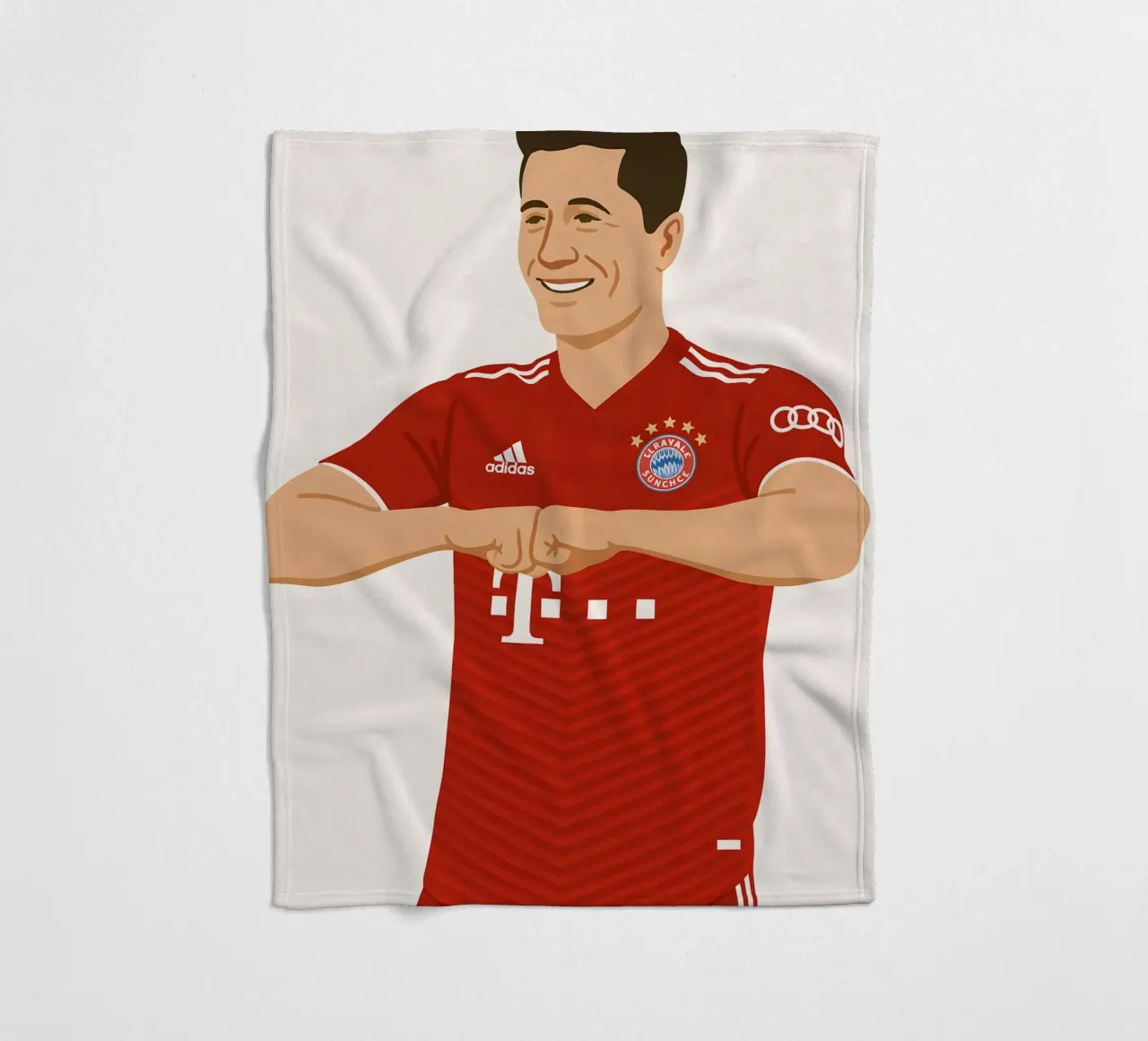 Robert Lewandowski Minimalist coperta in pile da MoviesArt