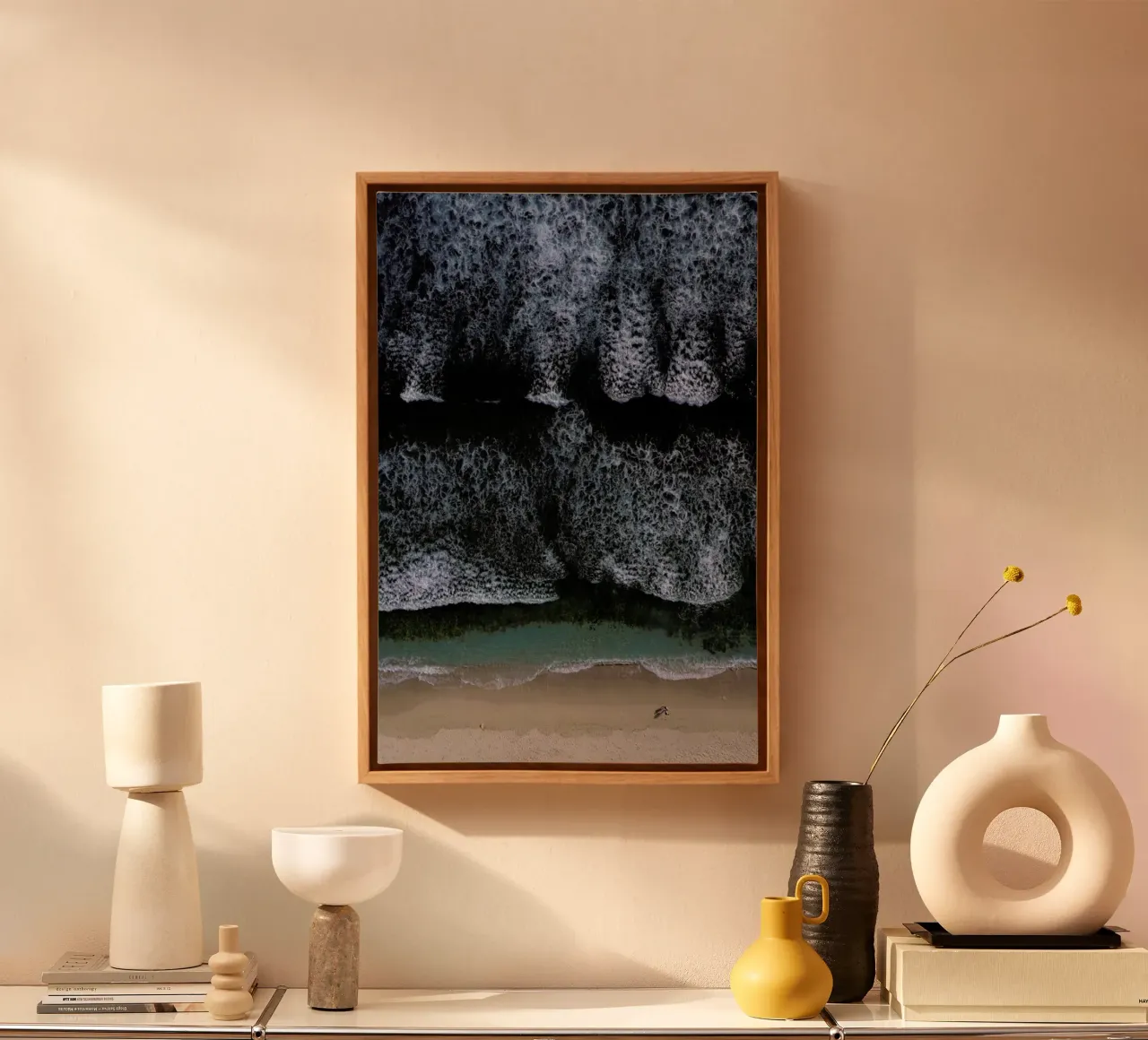 The Walk On A Calm Beach canvas by Studio Nahili