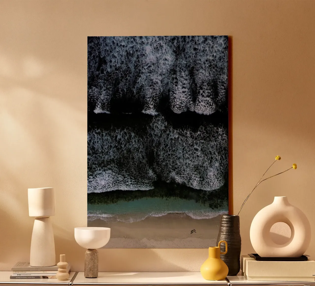The Walk On A Calm Beach canvas by Studio Nahili