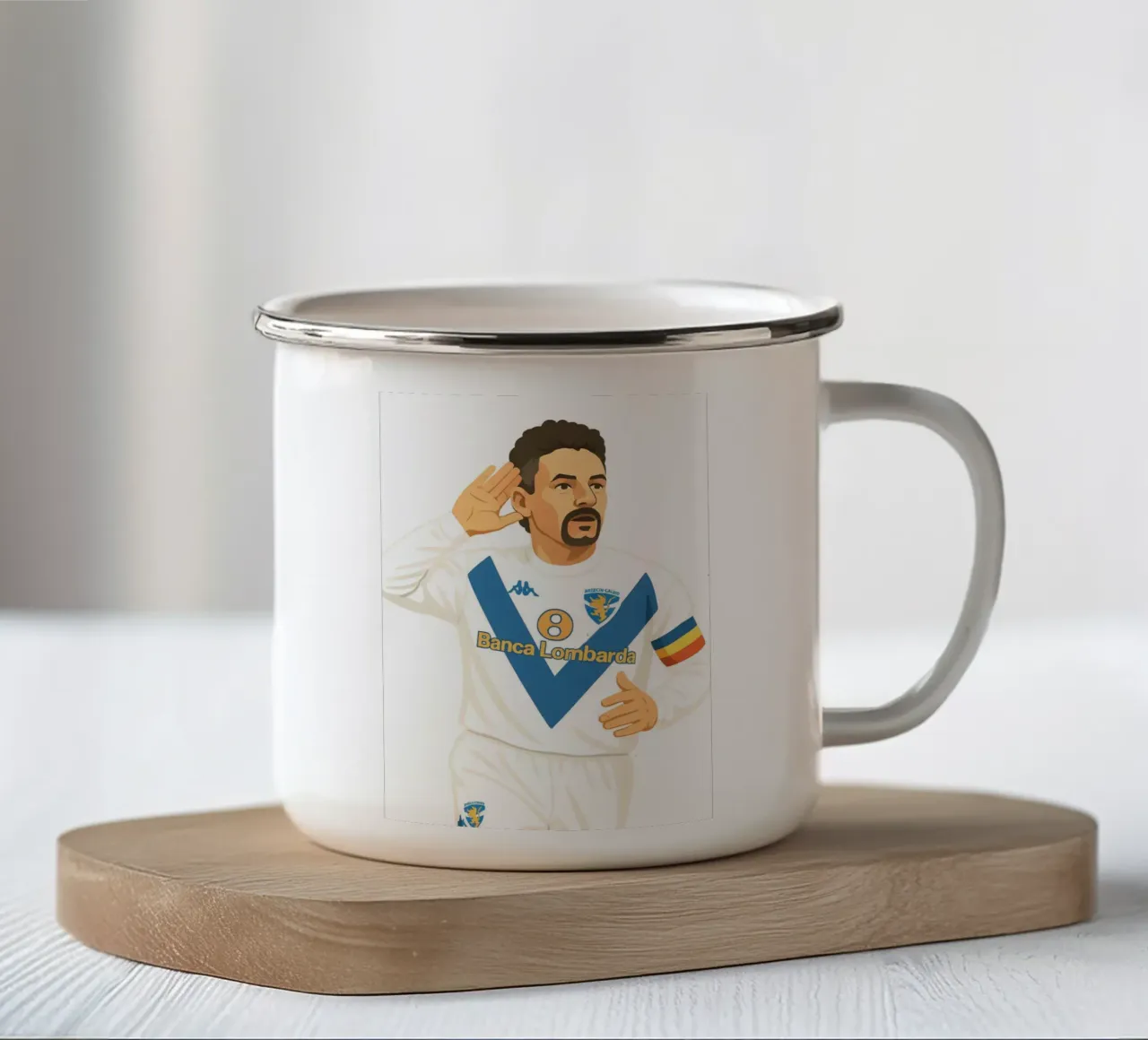 Roberto Baggio Minimalist tazza in smalto da MoviesArt