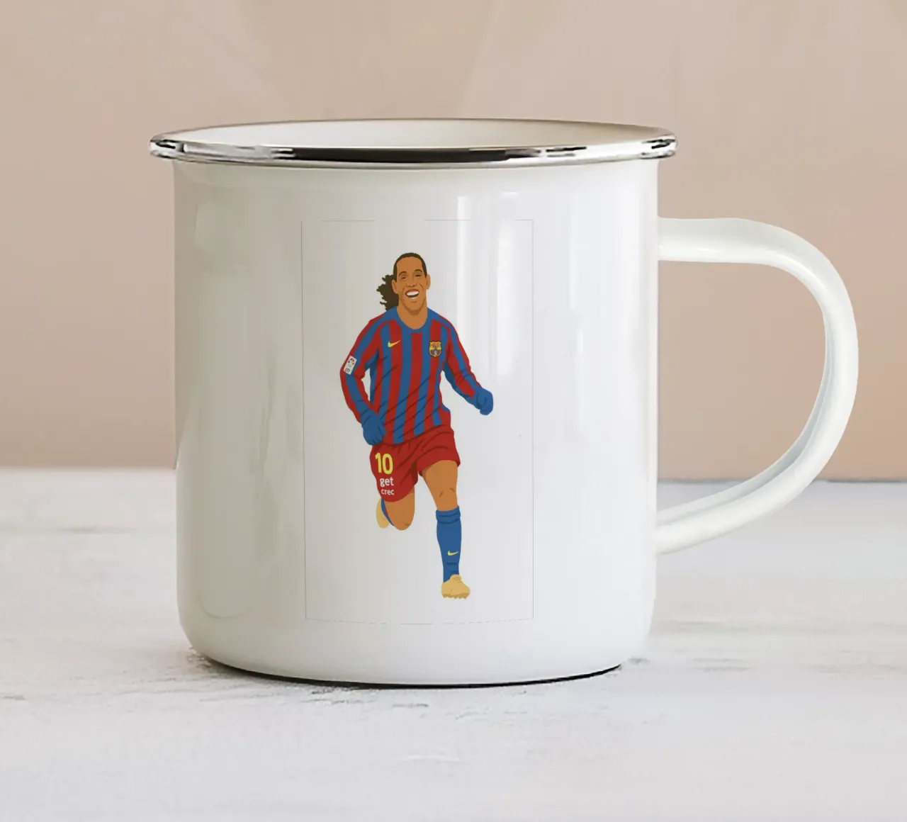 ronaldinho Minimalist tazza in smalto da MoviesArt