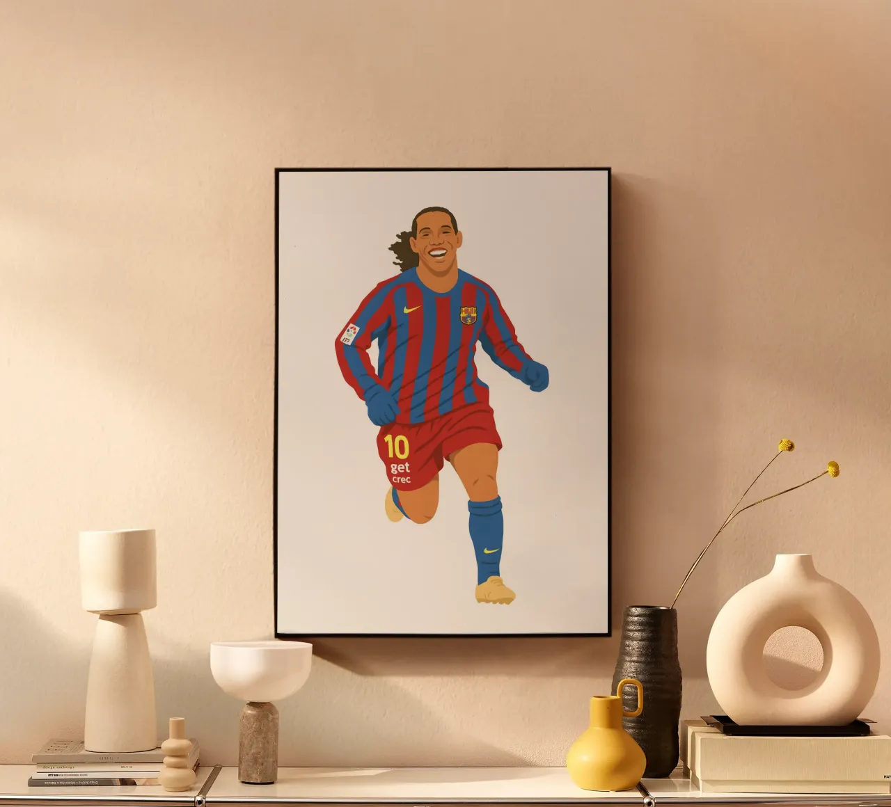 ronaldinho Minimalist plexiglass da MoviesArt