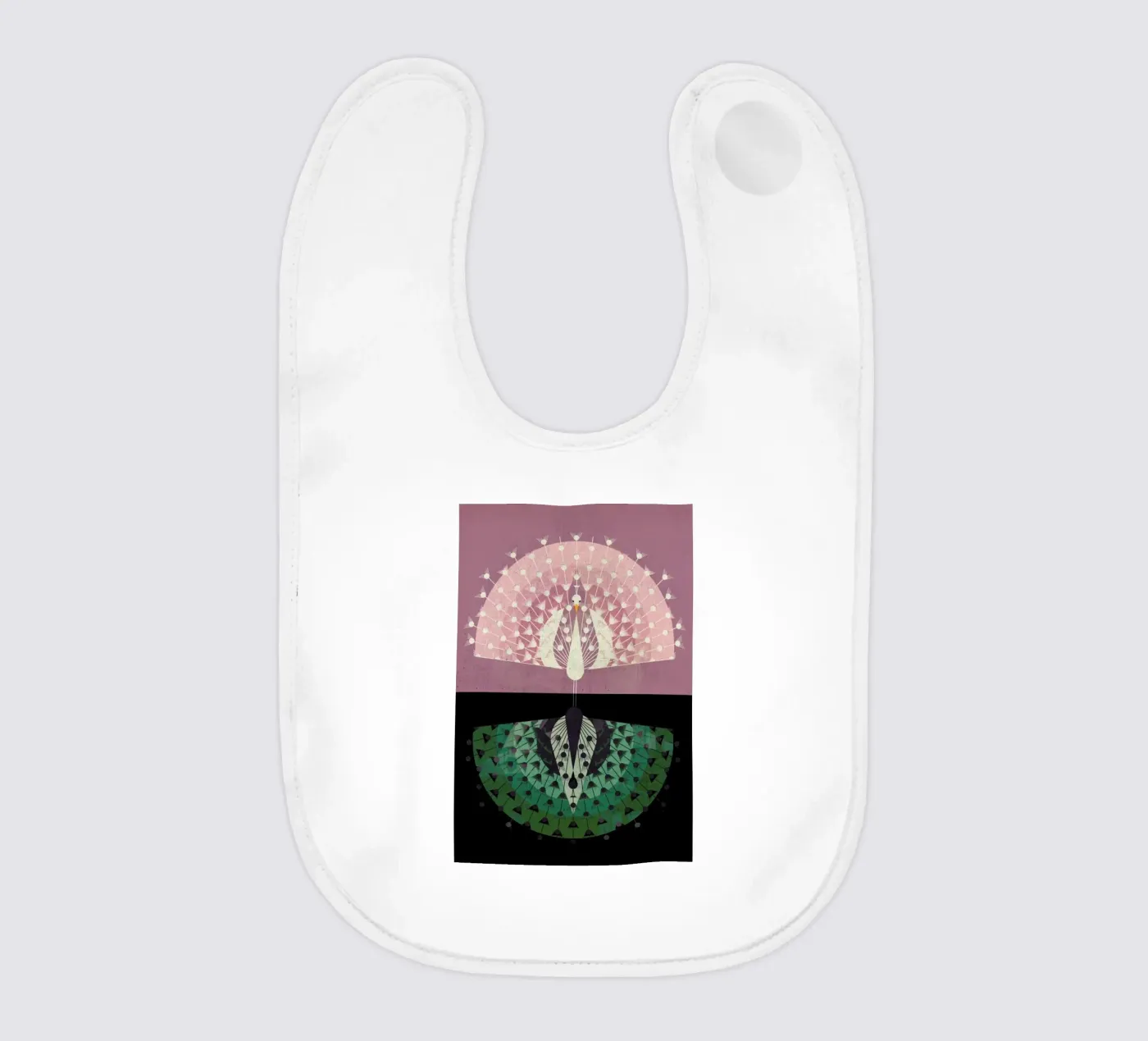 Peacock baby slabbetje van Dieter Braun