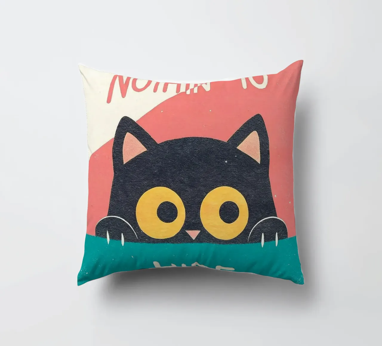 nothin to hide funny cat decorative cushion by ralliness