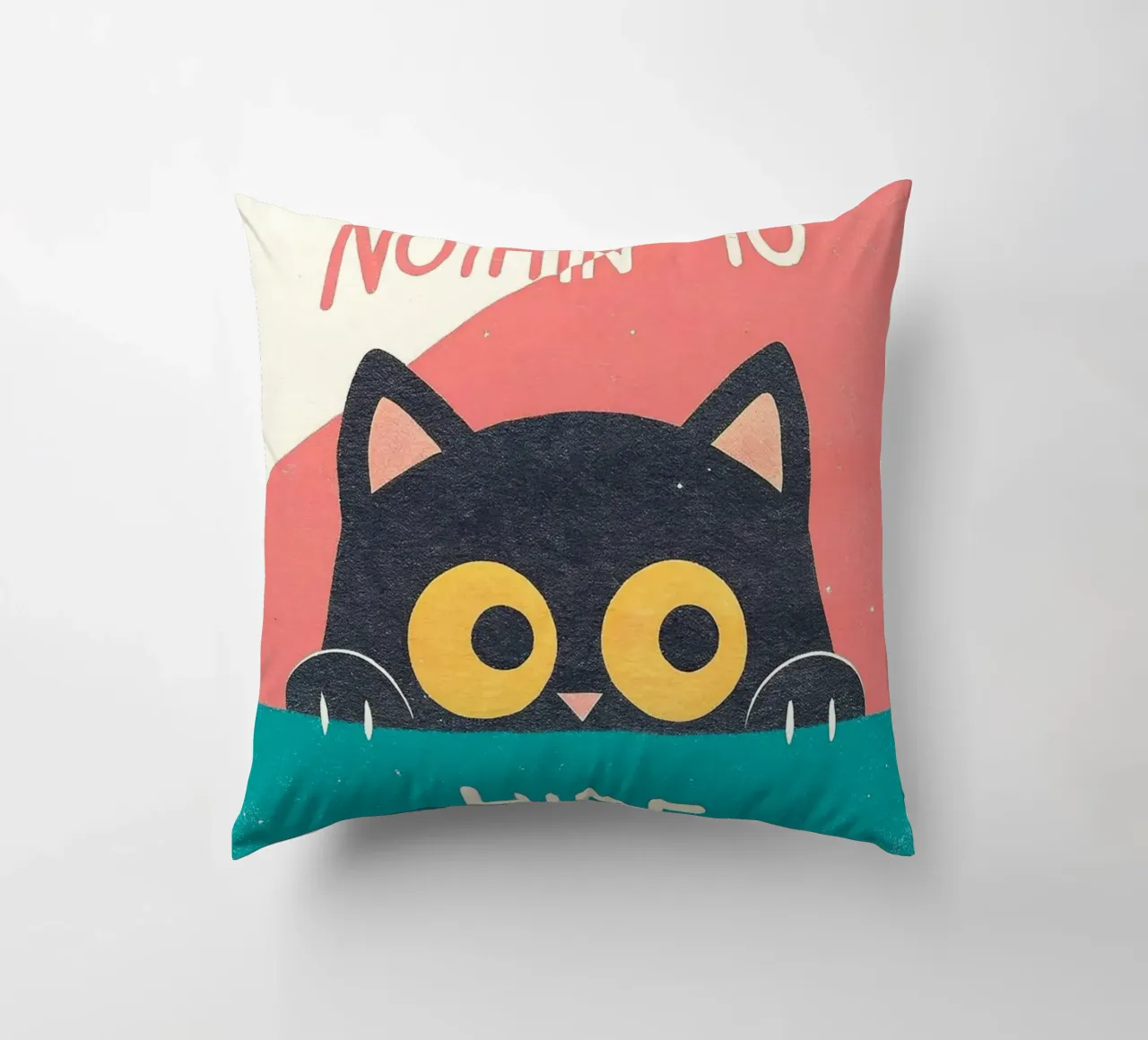nothin to hide funny cat decorative cushion by ralliness