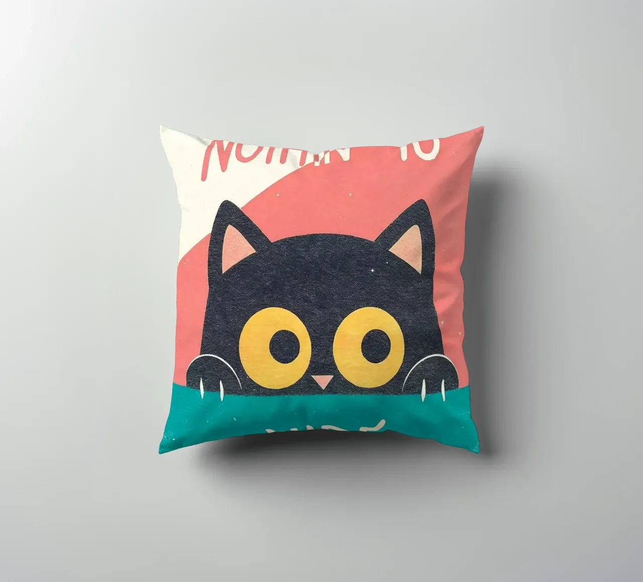 nothin to hide funny cat decorative cushion by ralliness