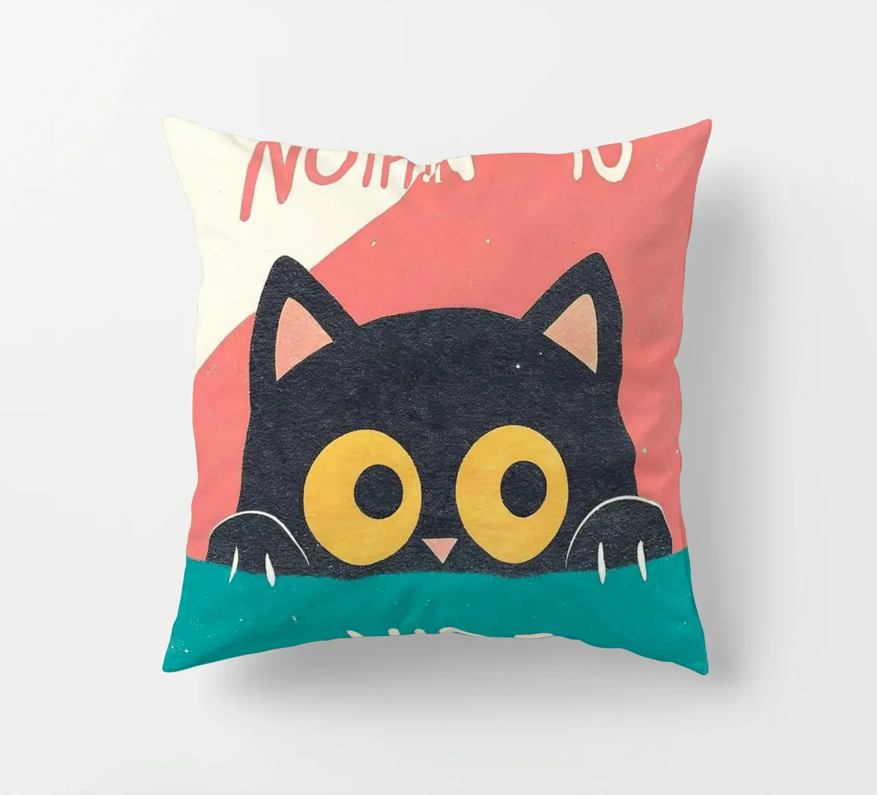 nothin to hide funny cat decorative cushion by ralliness