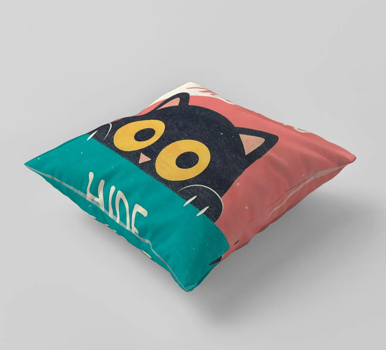nothin to hide funny cat decorative cushion by ralliness