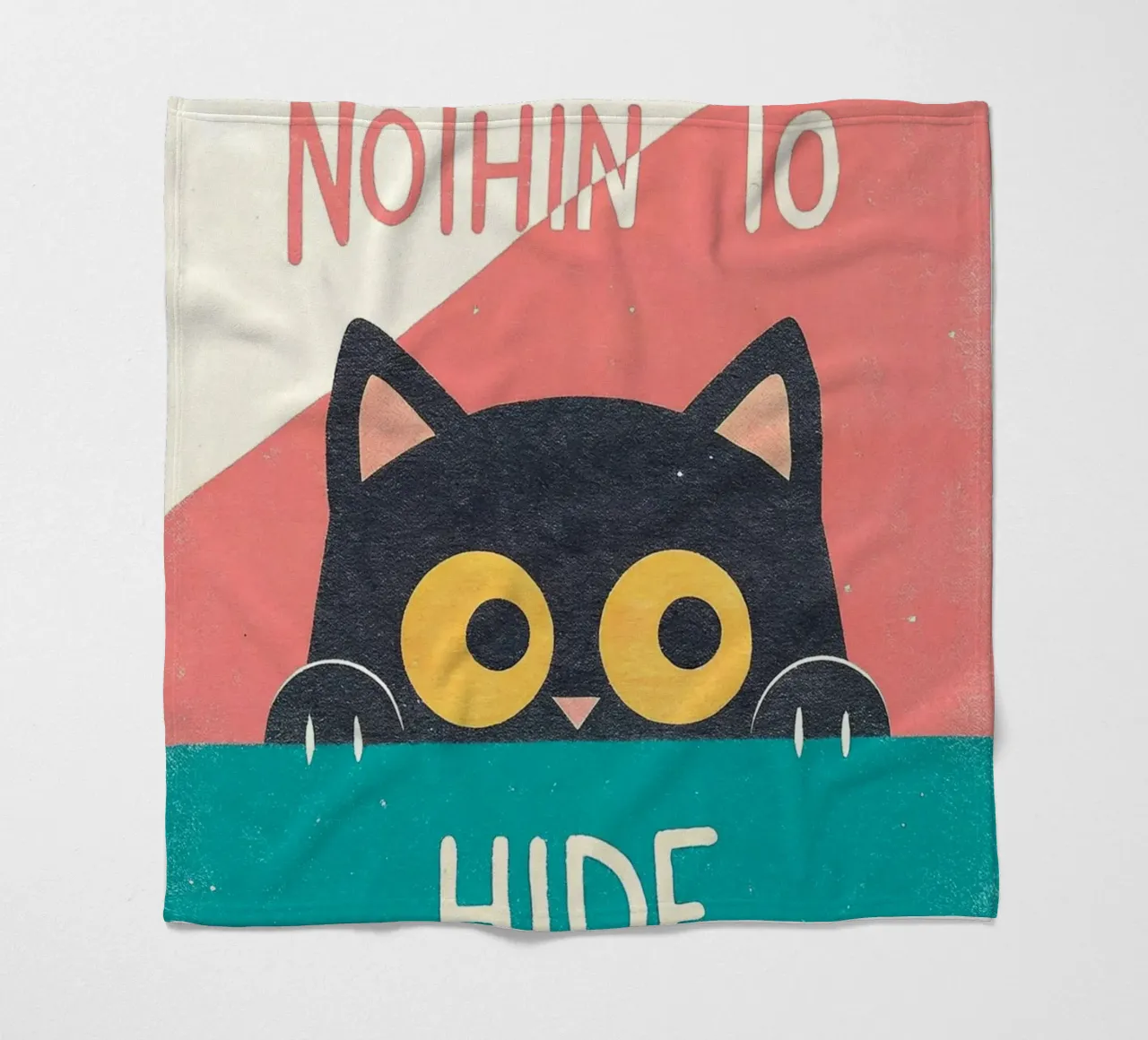nothin to hide funny cat fleece blanket by ralliness