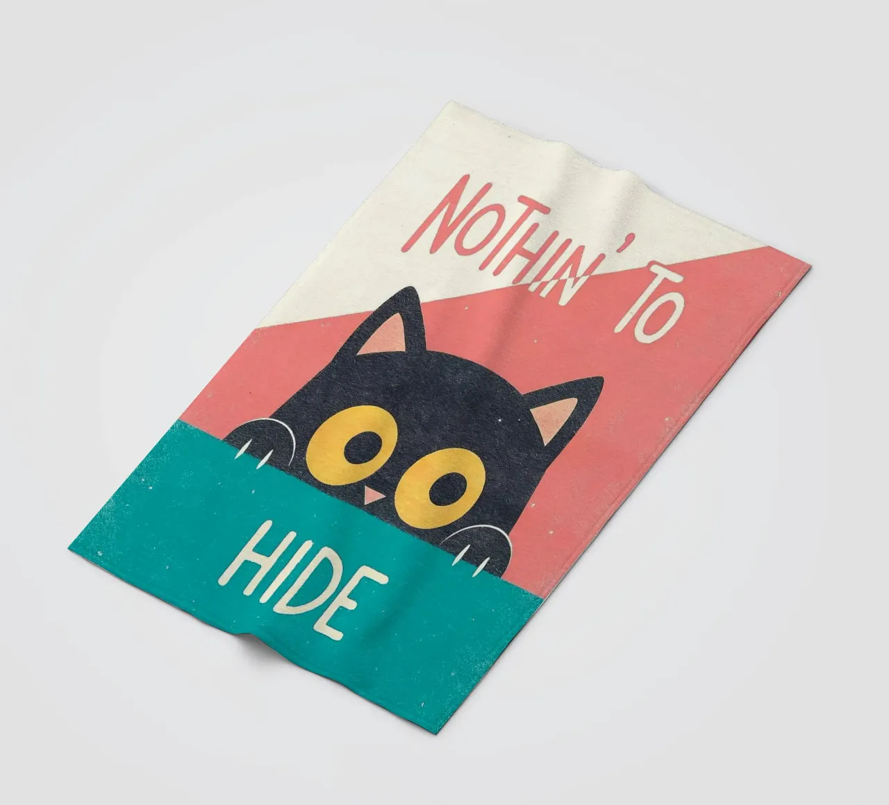nothin to hide funny cat fleece blanket by ralliness