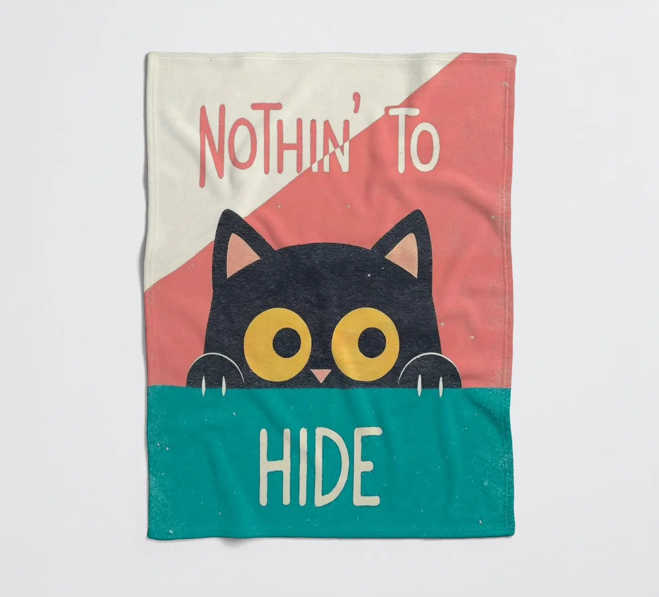 nothin to hide funny cat fleece blanket by ralliness