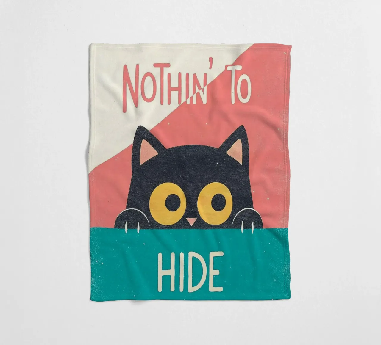 nothin to hide funny cat fleece blanket by ralliness
