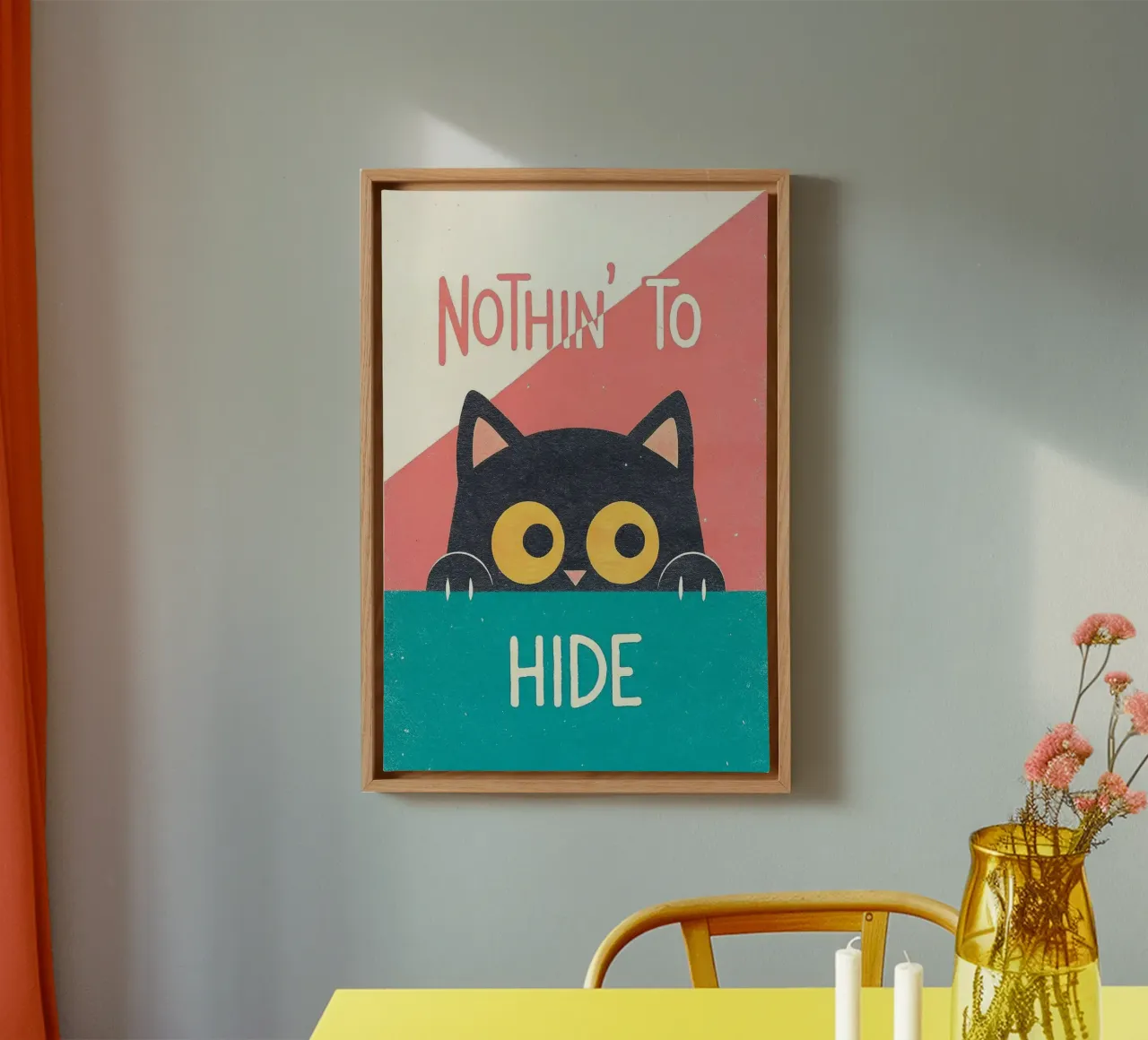 nothin to hide funny cat canvas by ralliness